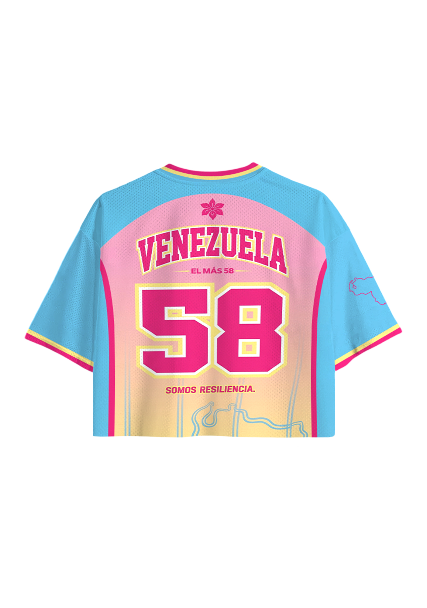 Venezuela Macaw Scenic Landscape Cropped Jersey Shirt