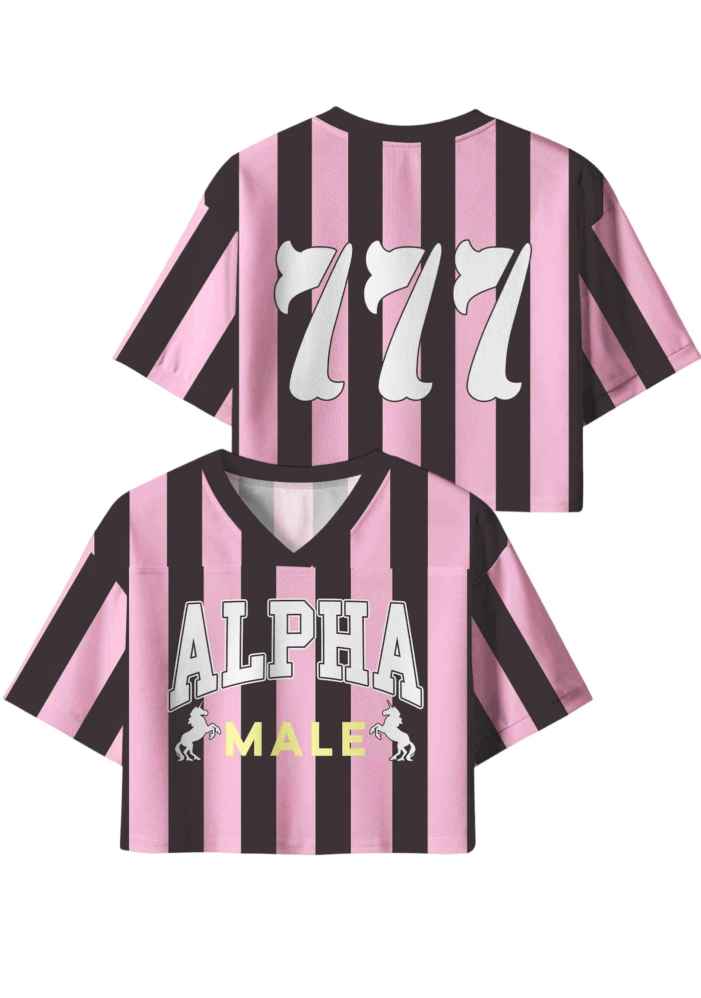 Alpha Y2K Crop Sport Jersey Shirts