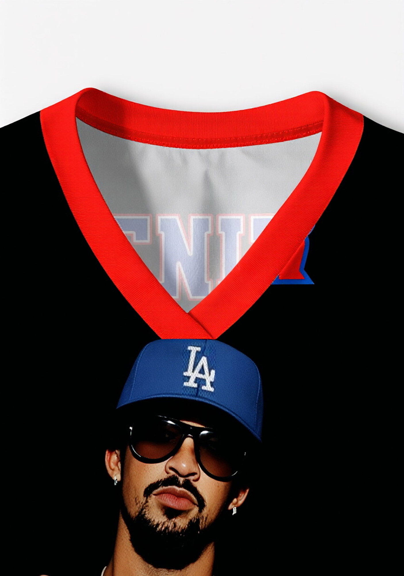 Black Team Bunny Y2K Crop Sport Jersey Shirts