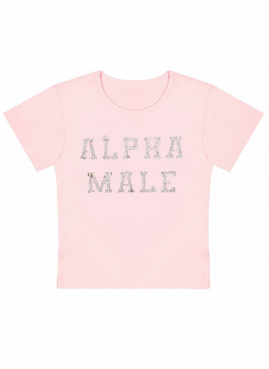 Alpha Male Y2K Baby Tee
