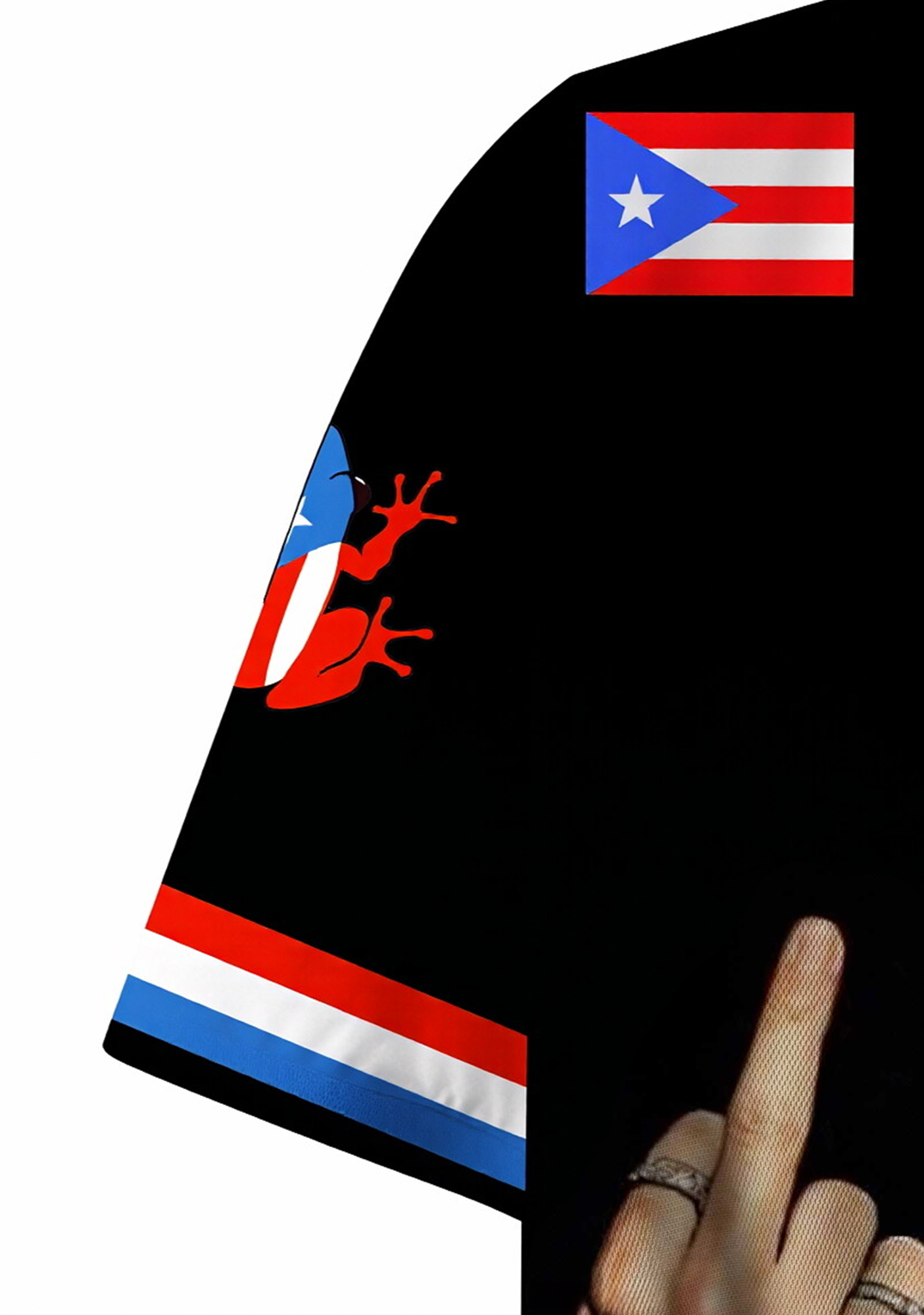 Black Team Bunny Y2K Crop Sport Jersey Shirts