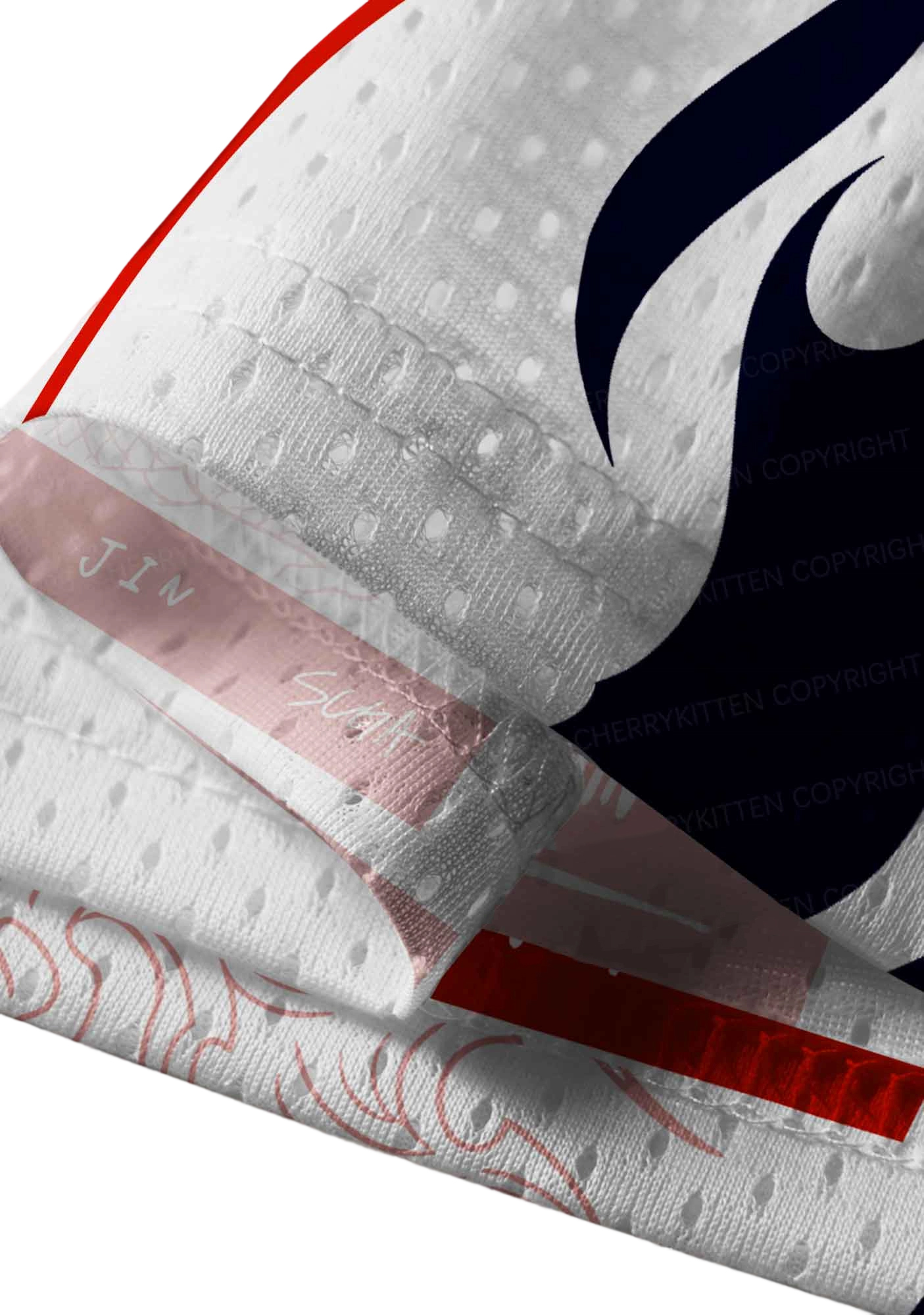 Y2K BTS Bangtan Flames Mesh Jersey Shirt