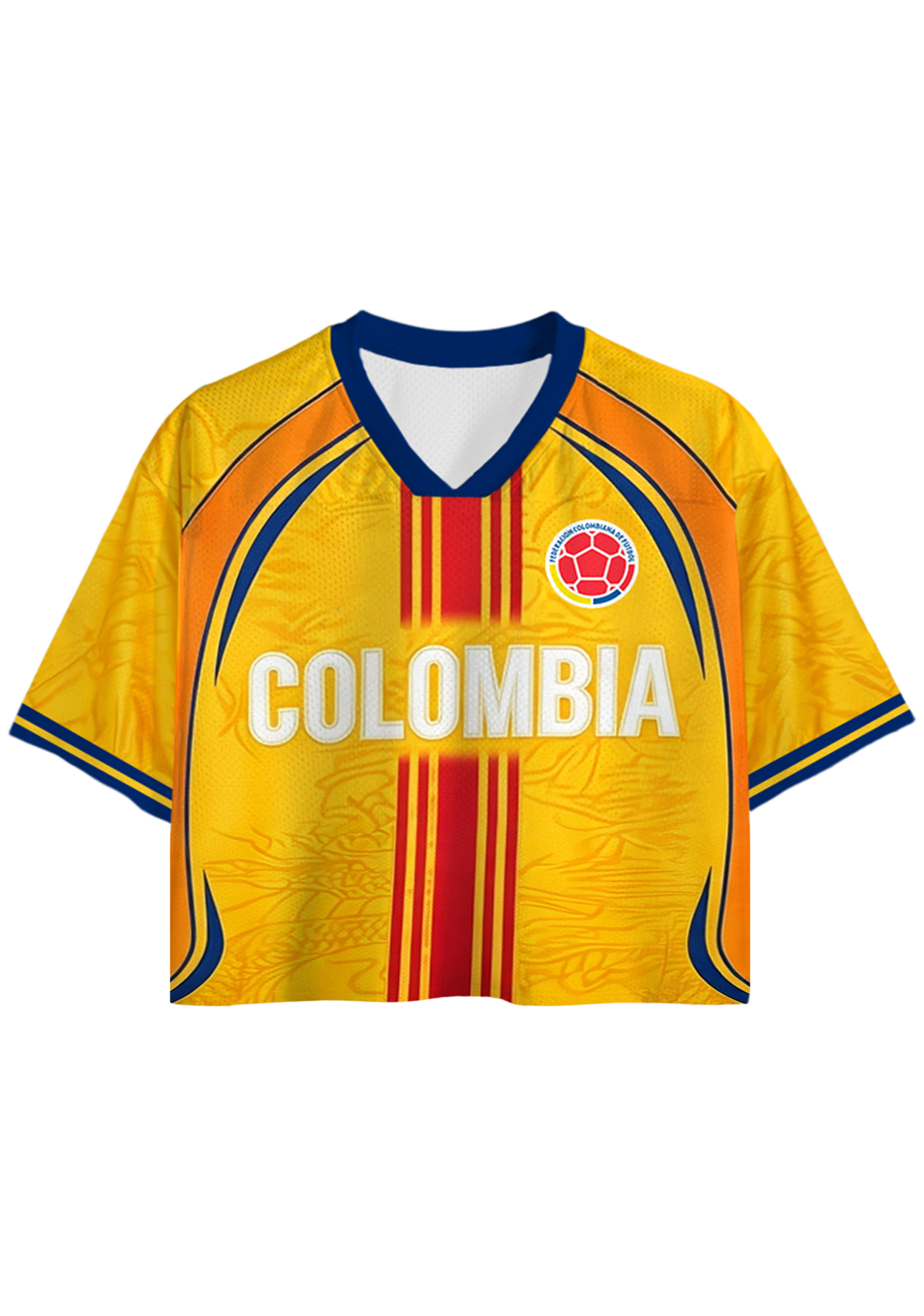 Colombia National Soccer Team Cropped Jersey Shirt