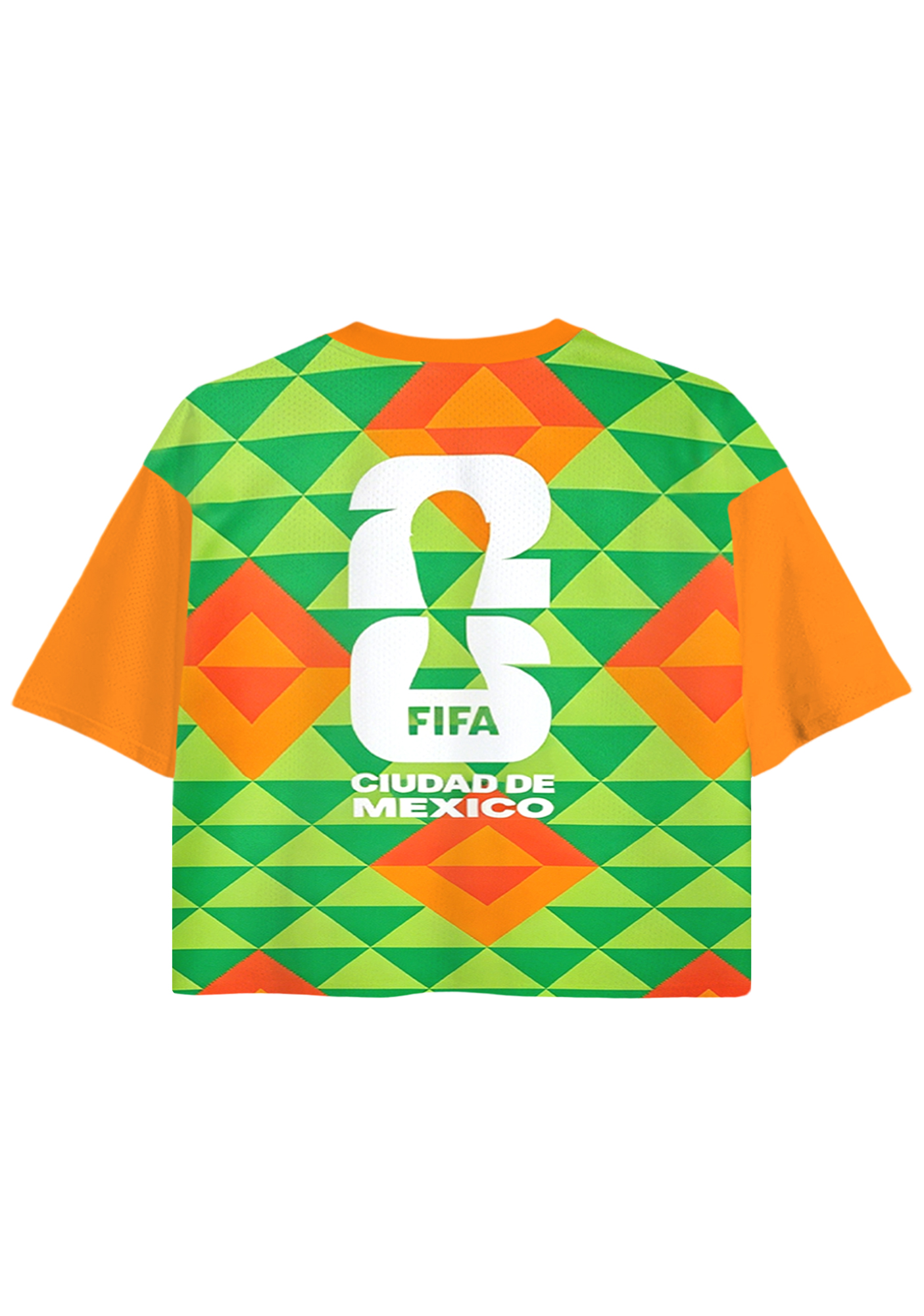 Football Unites The World Colorful Abstract Cropped Jersey Shirt