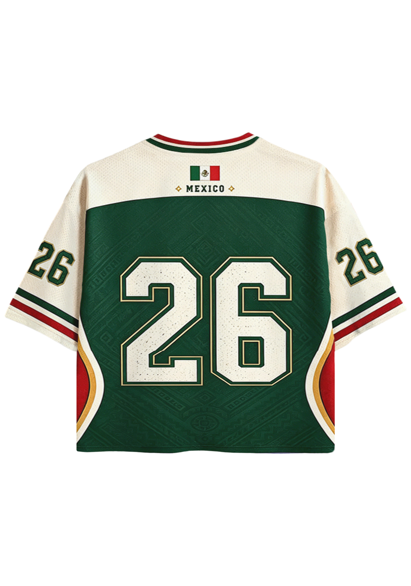 Mexico Aztec Match 26 National Cropped Jersey Shirt
