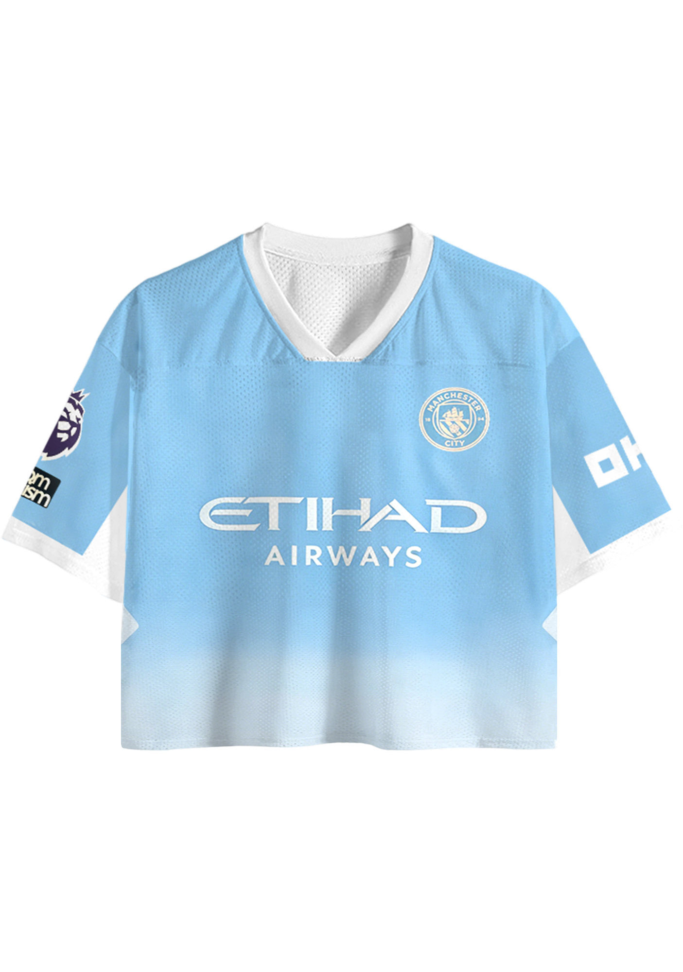 Manchester City Gradient Cropped Jersey Shirt