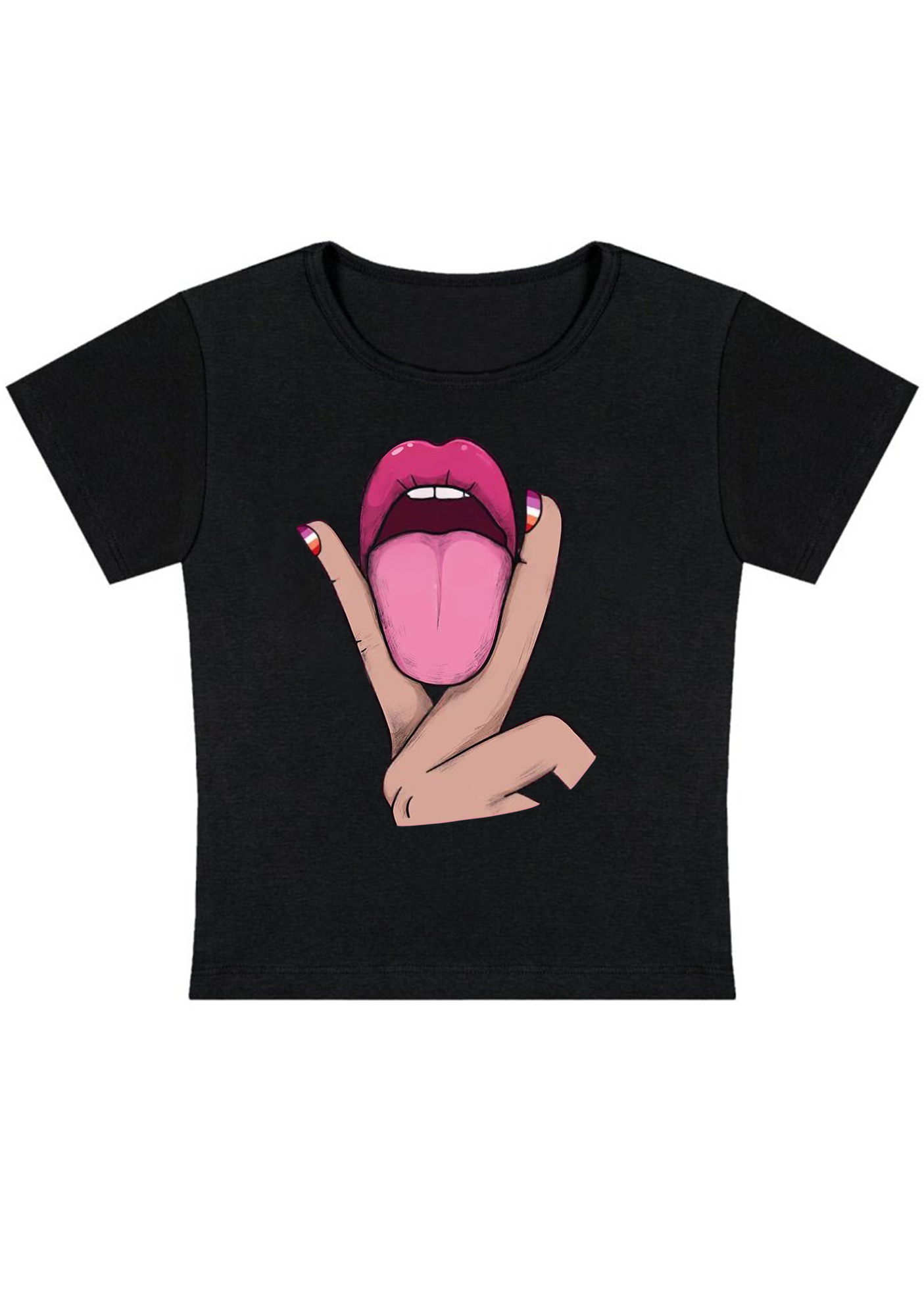 Tongue Vibe Y2K Baby Tee