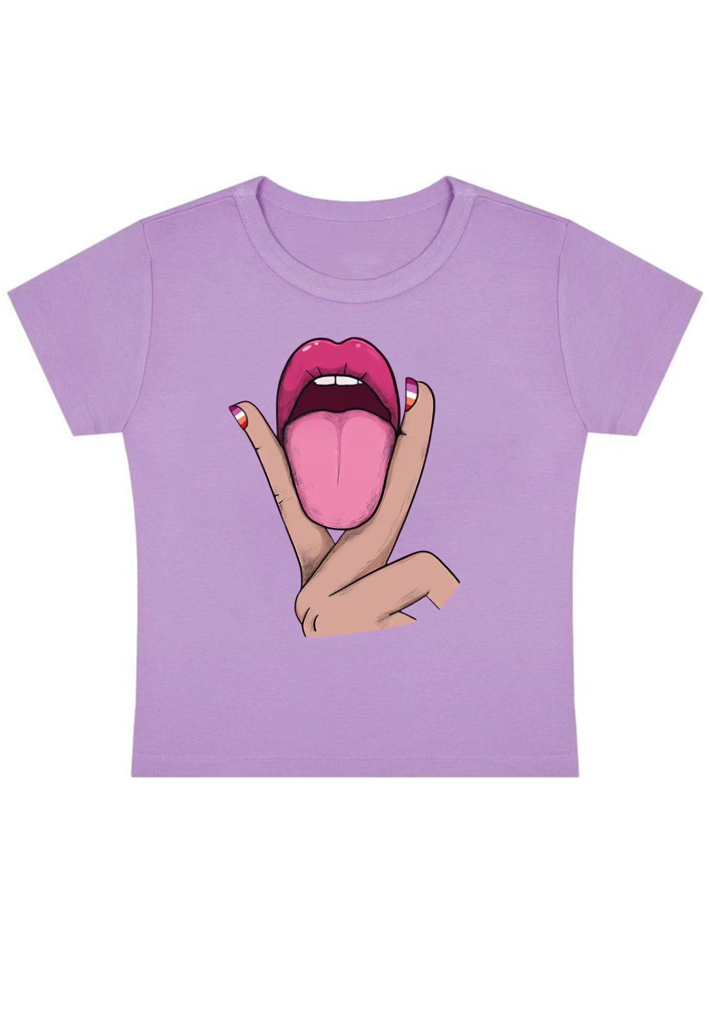 Tongue Vibe Y2K Baby Tee