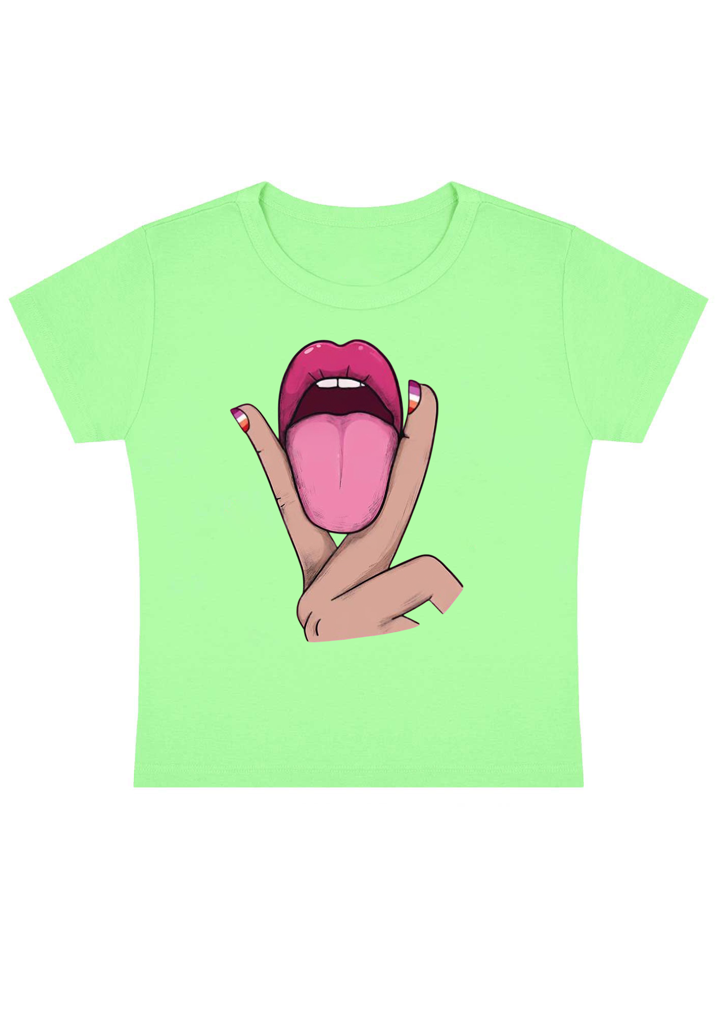 Tongue Vibe Y2K Baby Tee