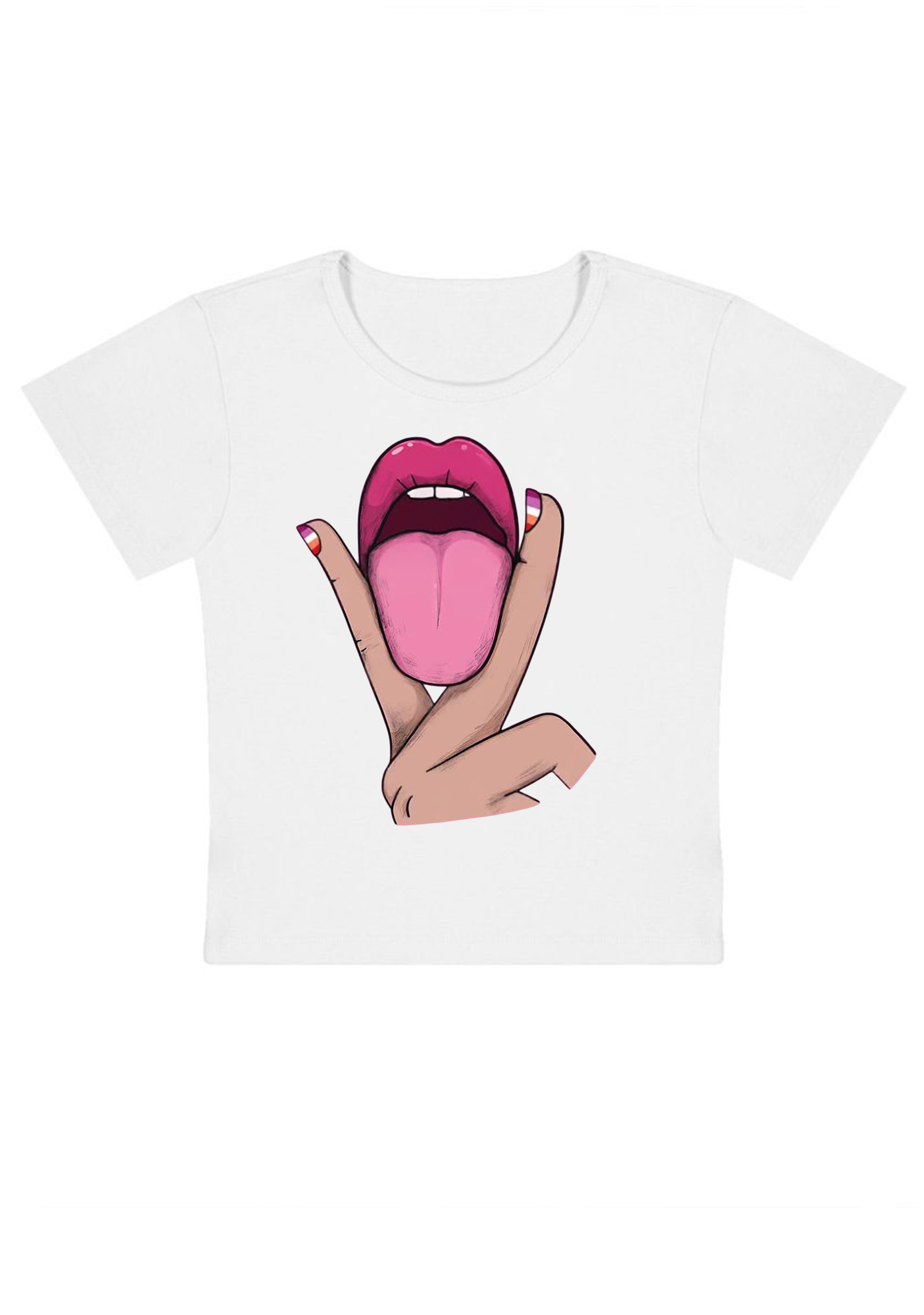 Tongue Vibe Y2K Baby Tee