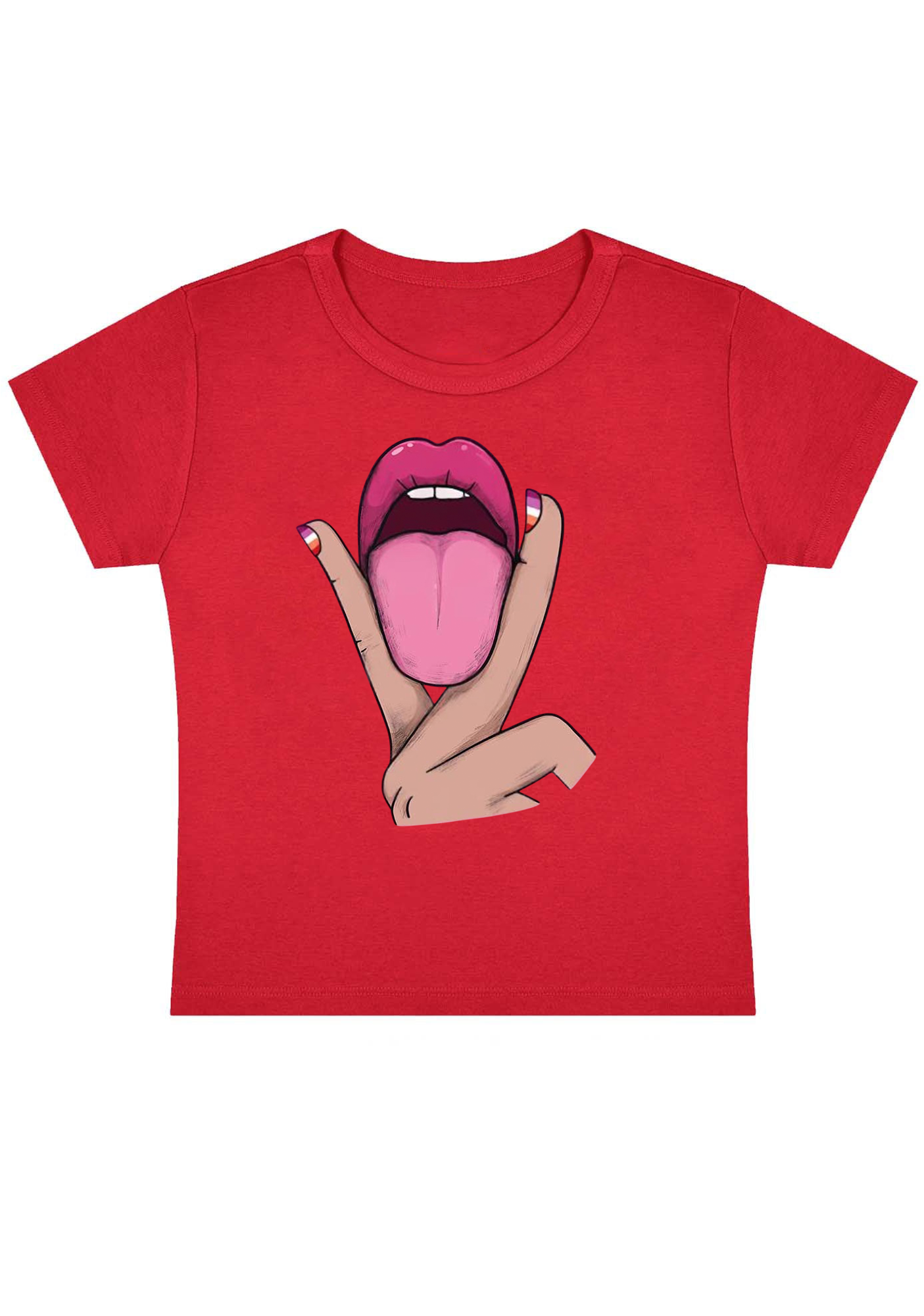 Tongue Vibe Y2K Baby Tee