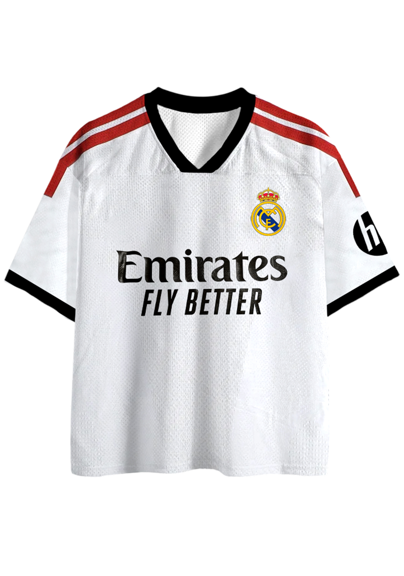 Real Madrid Emirates Print Mesh Jersey Shirts