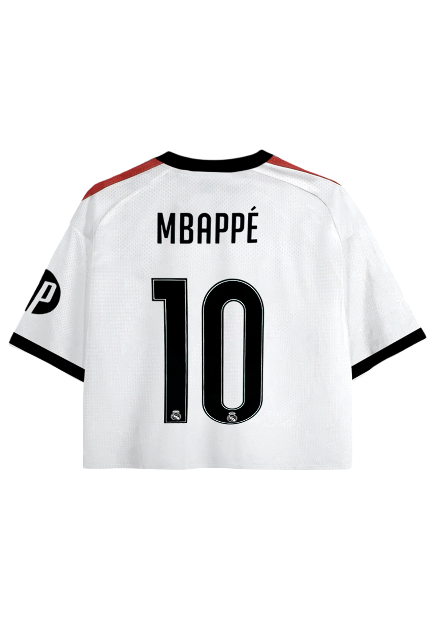 Mbappé #10 Real Madrid Back Print Cropped Jersey Shirt