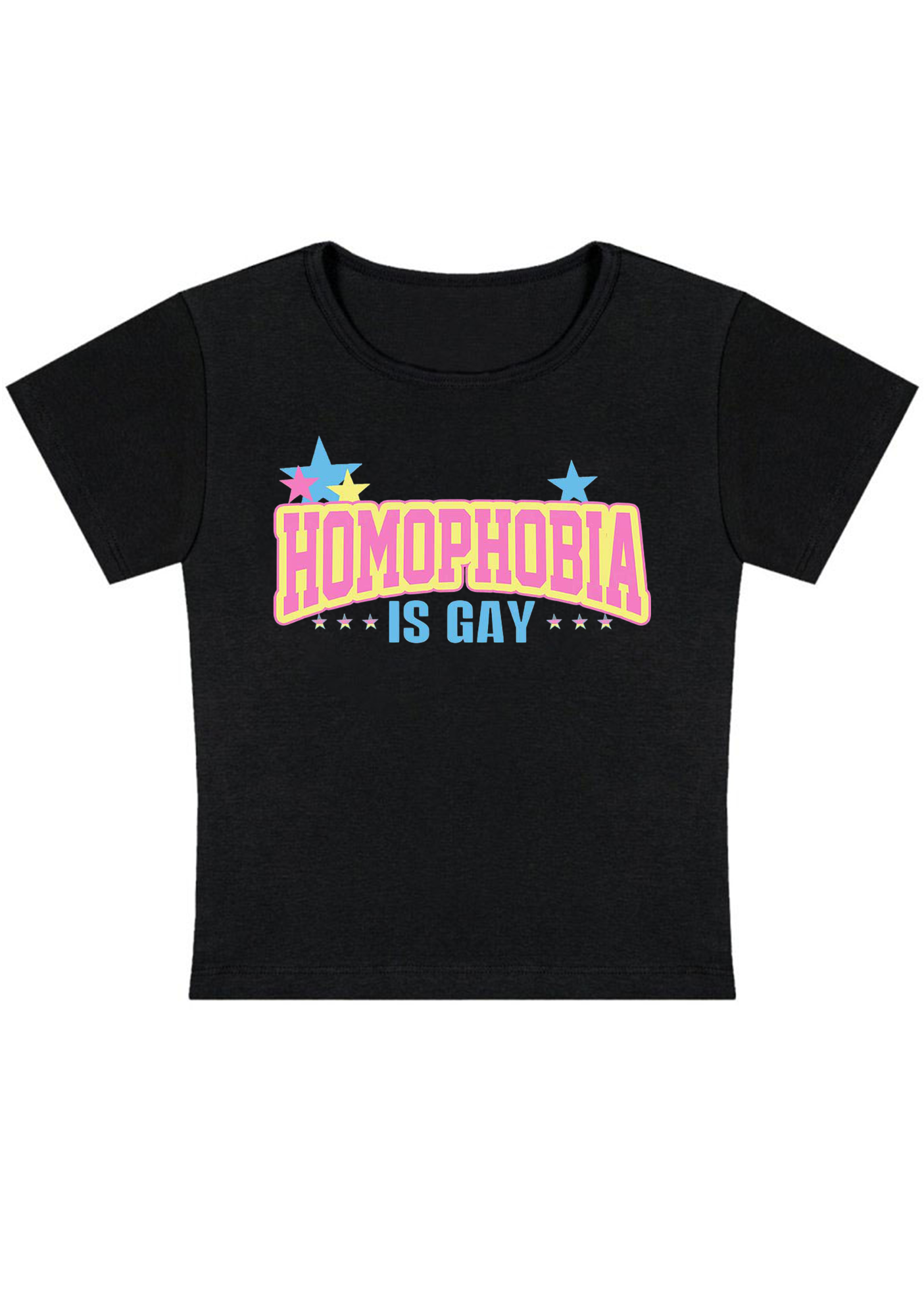 Homophobia Is Gay Y2K Baby Tee