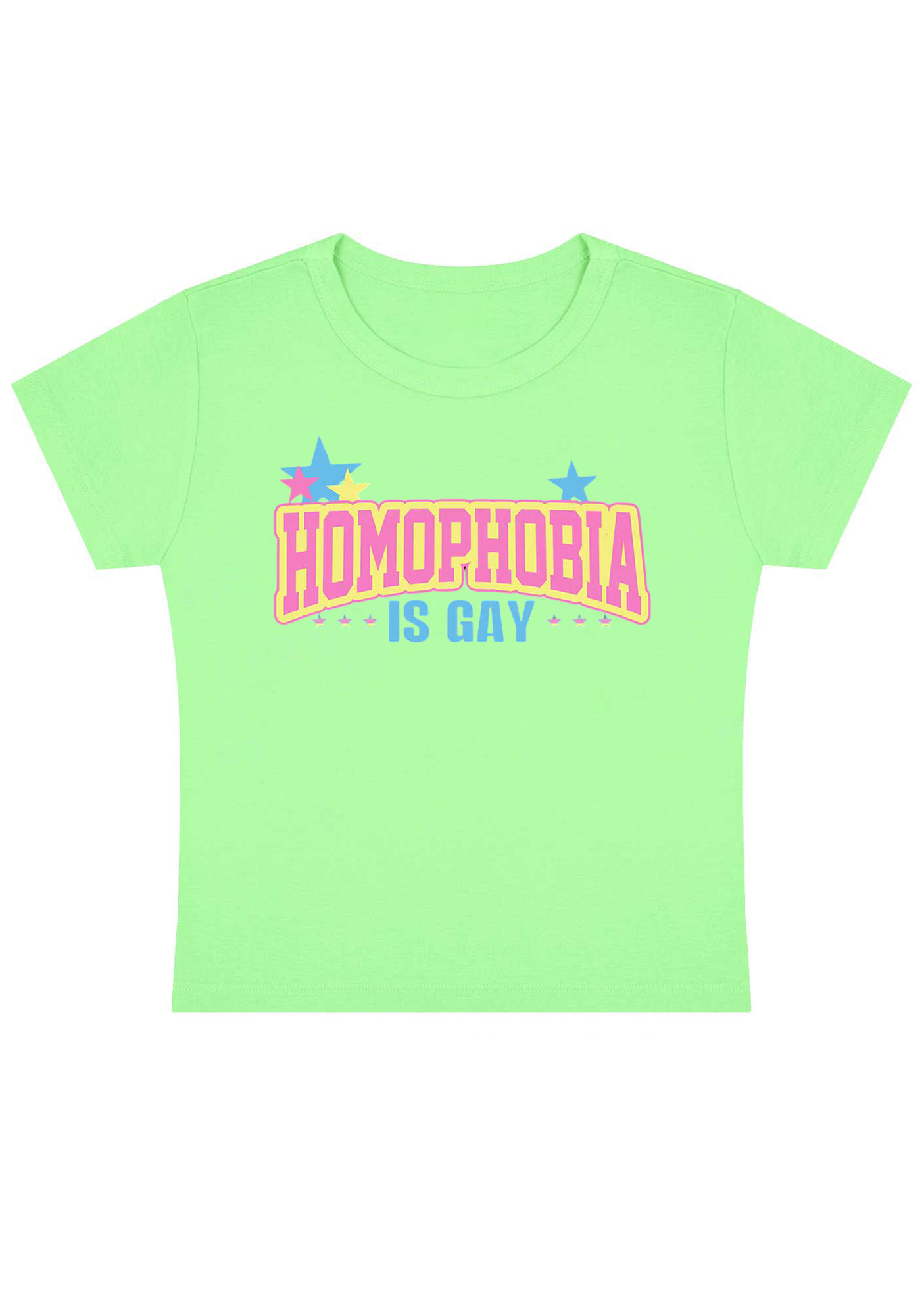 Homophobia Is Gay Y2K Baby Tee