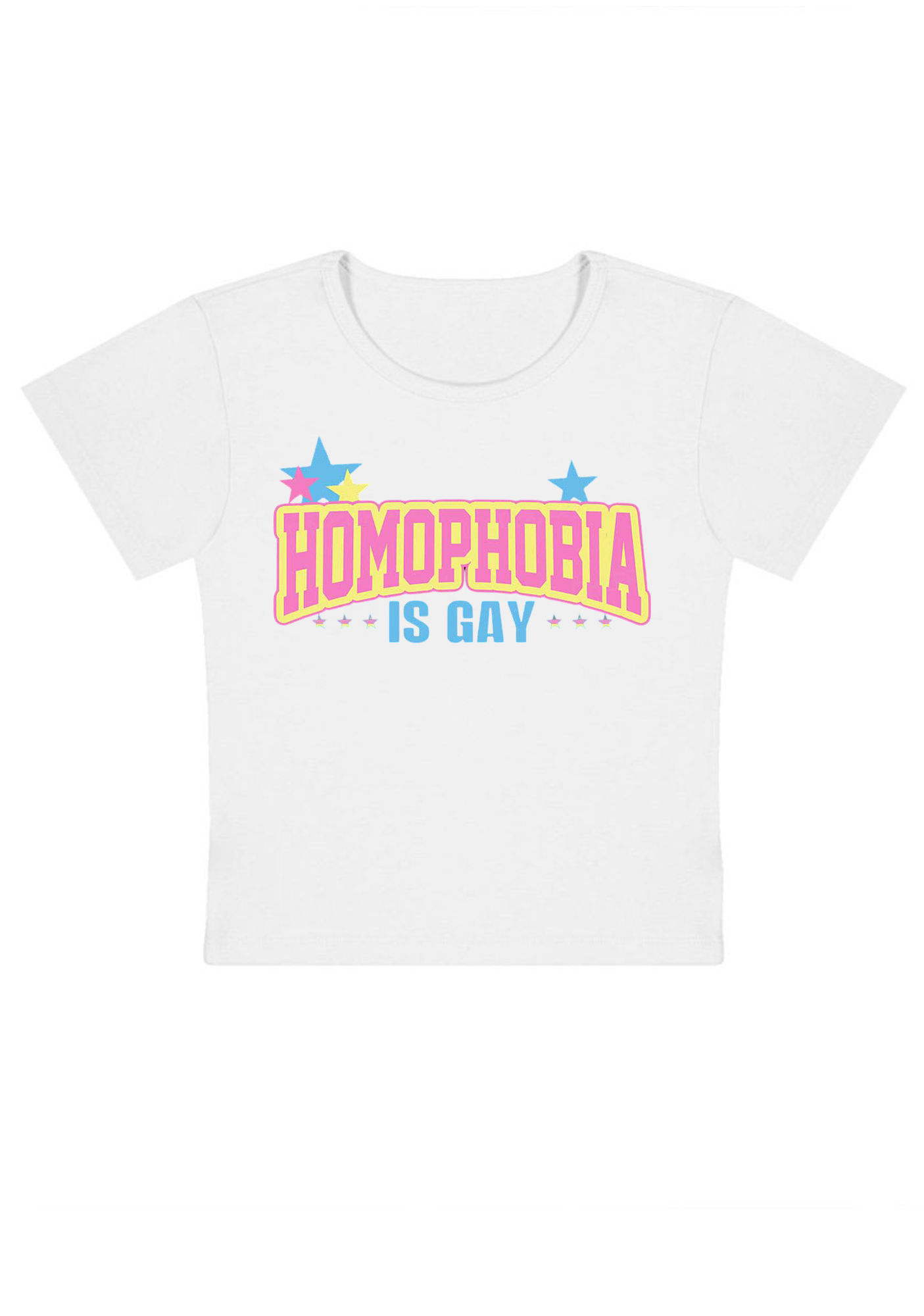 Homophobia Is Gay Y2K Baby Tee