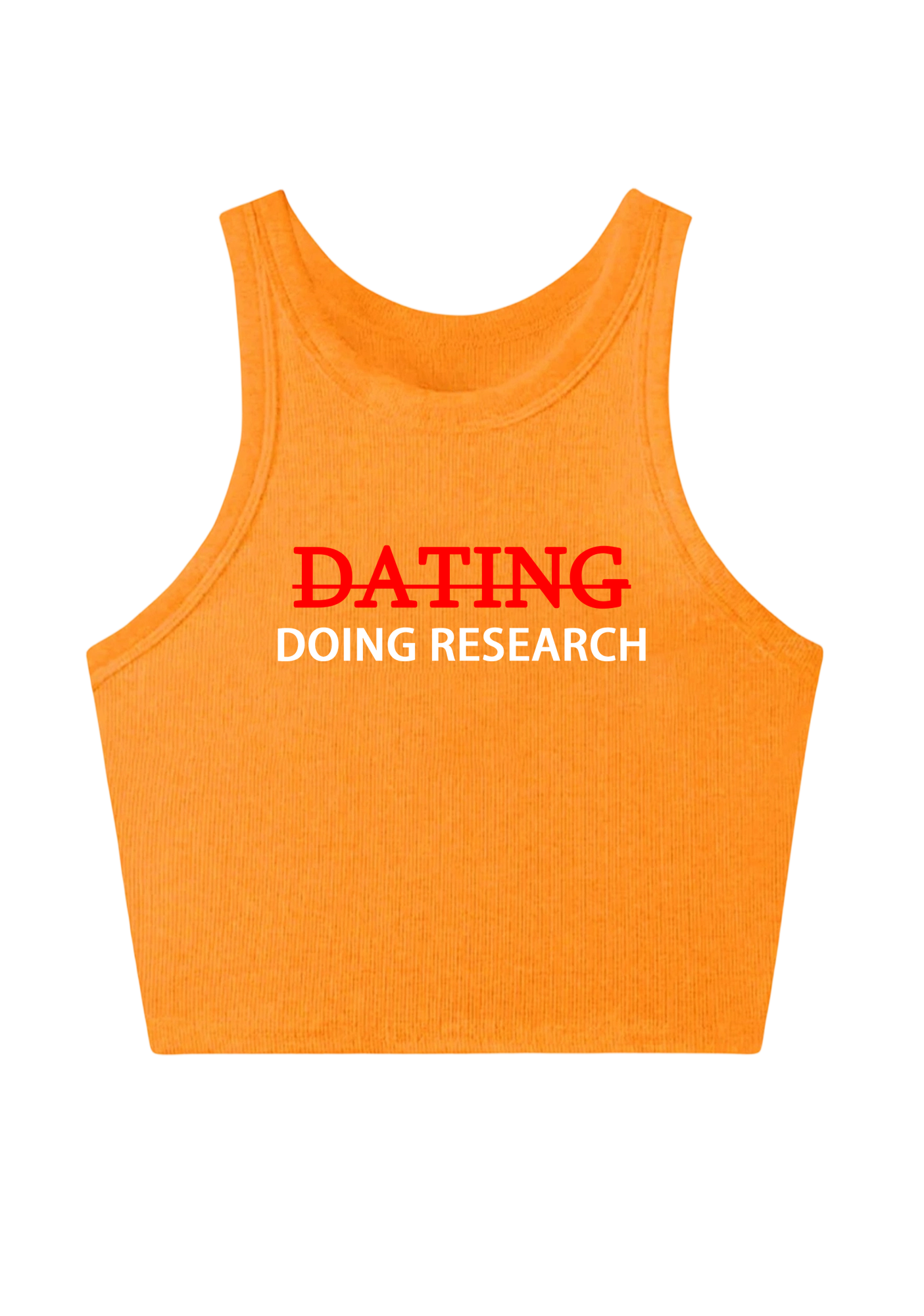 Dating Doing Research Y2K Crop Tank Top
