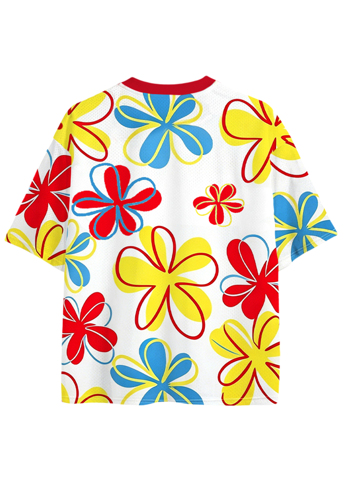 Colombia Full Floral Print Flag Mesh Jersey Shirts