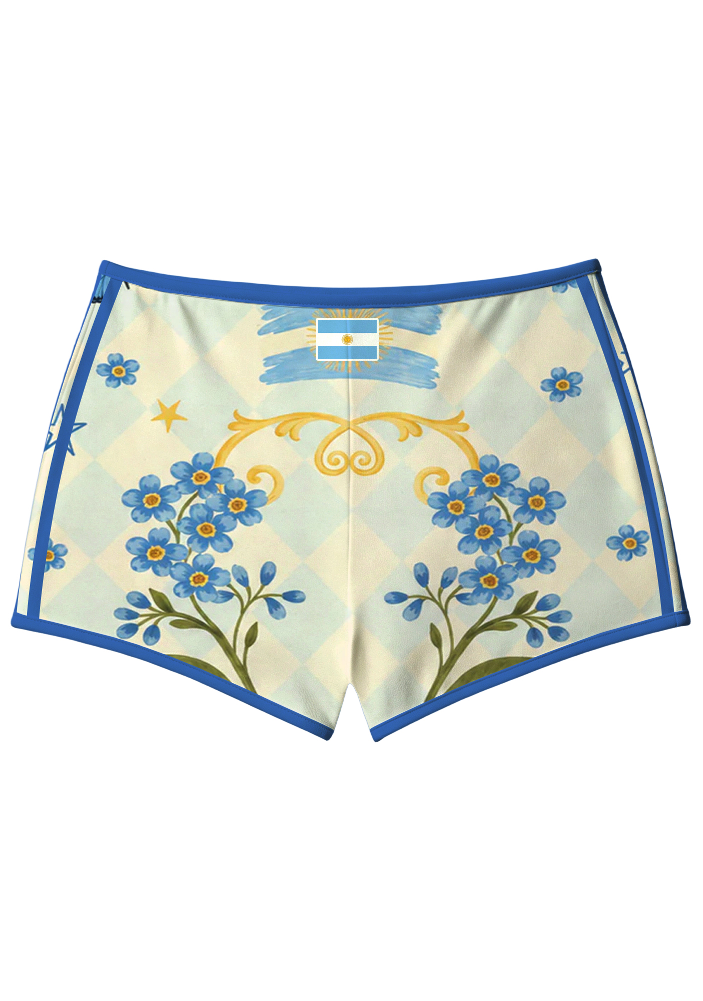 Argentina Sun of May Floral Butterfly Sport Shorts