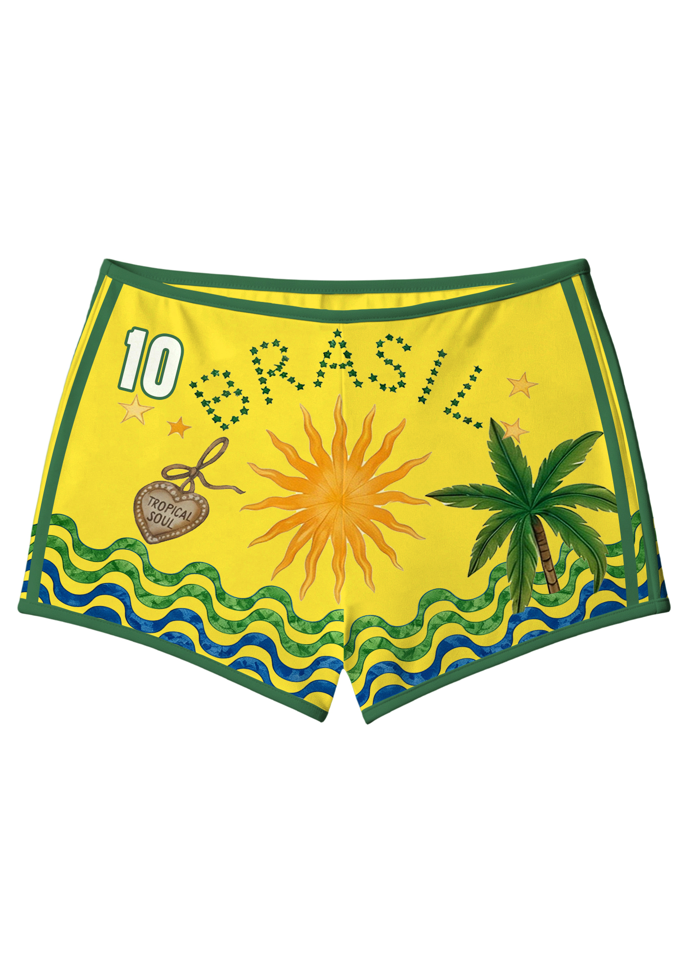 Tropical Brasil A Sticker-Book Style Graphic Sport Shorts