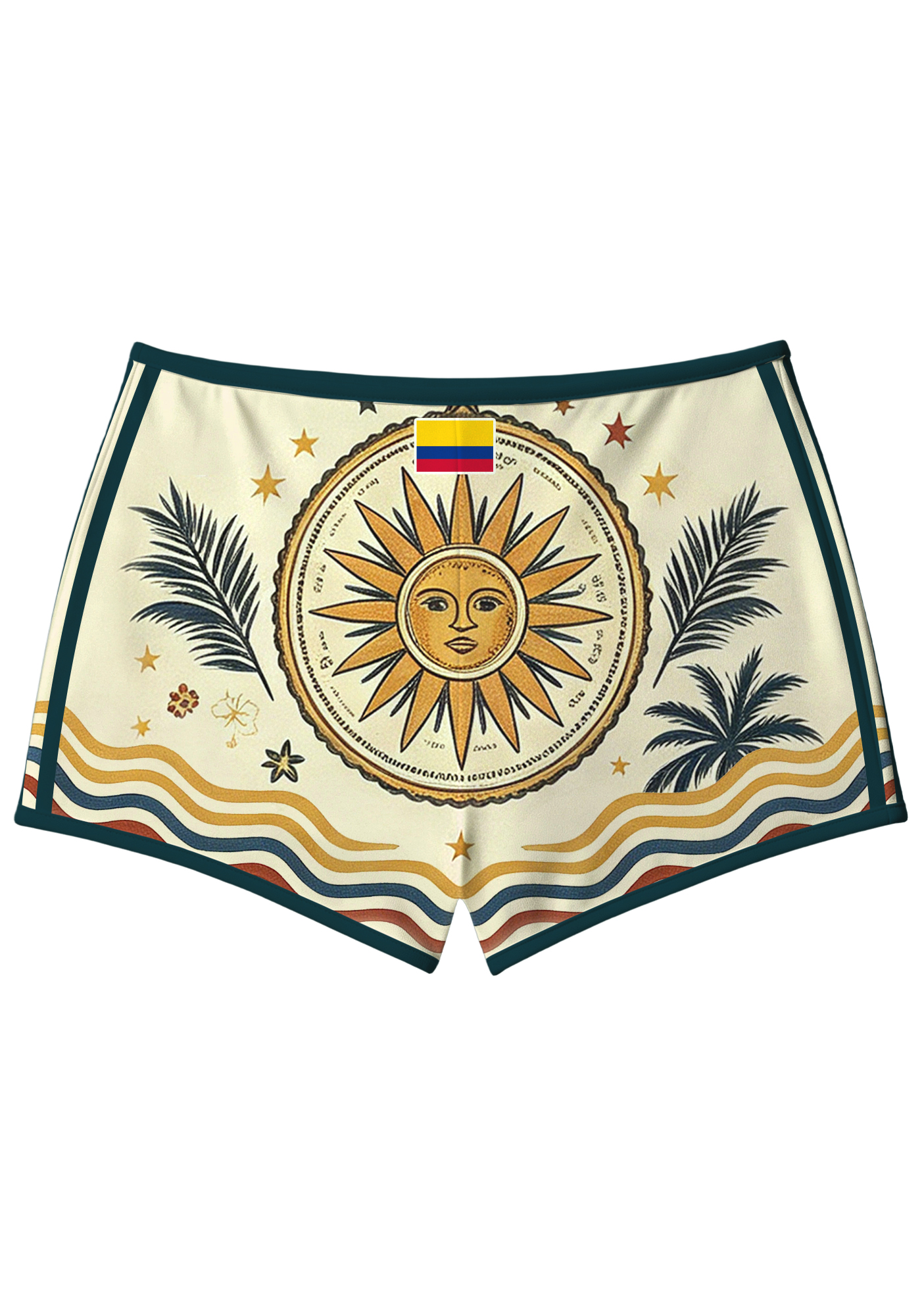 Retro Travel Stamp Peace Sign Graphic Sport Shorts