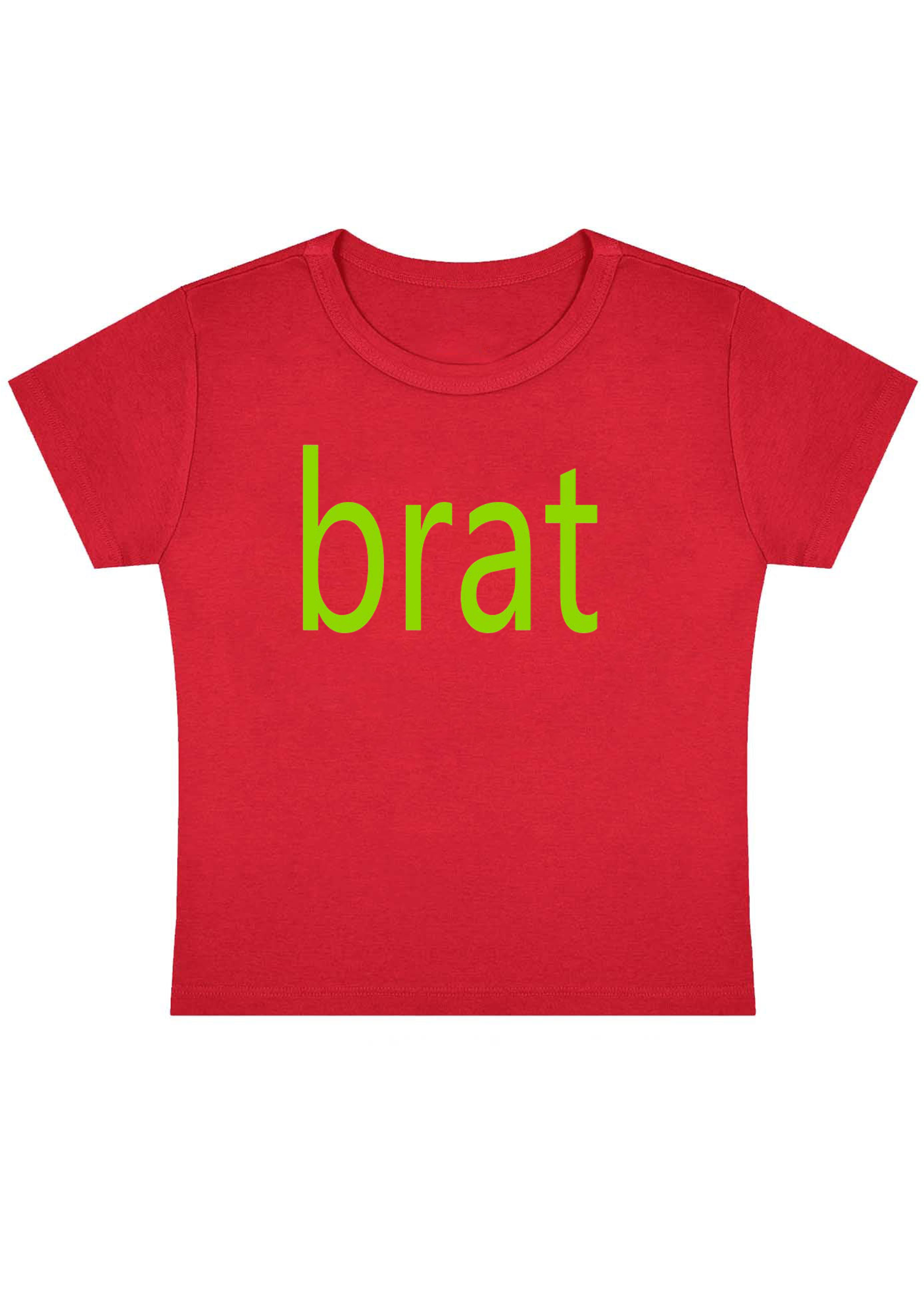Green Brat Y2K Baby Tee