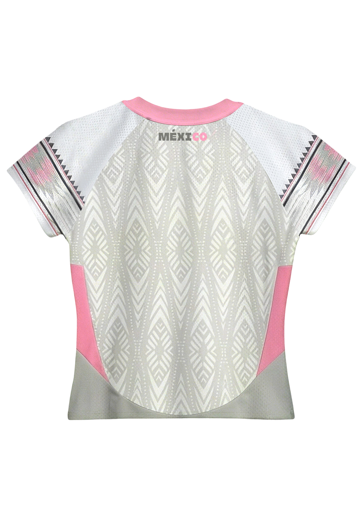 Pink Trim Mexico National Team Aztec Tribal Print Number 10 Baby Tee
