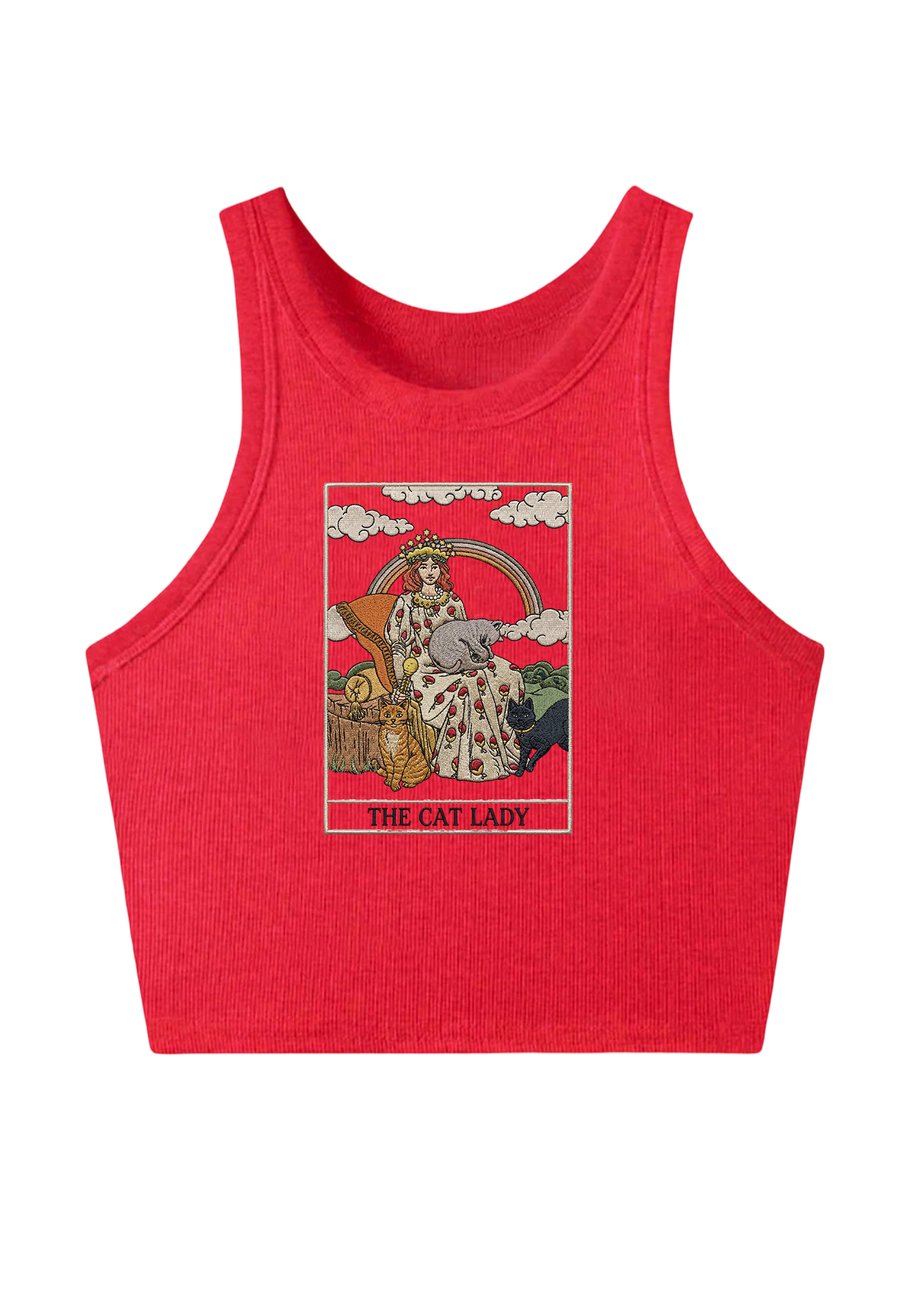 The Cat Lady Y2K Crop Tank Top