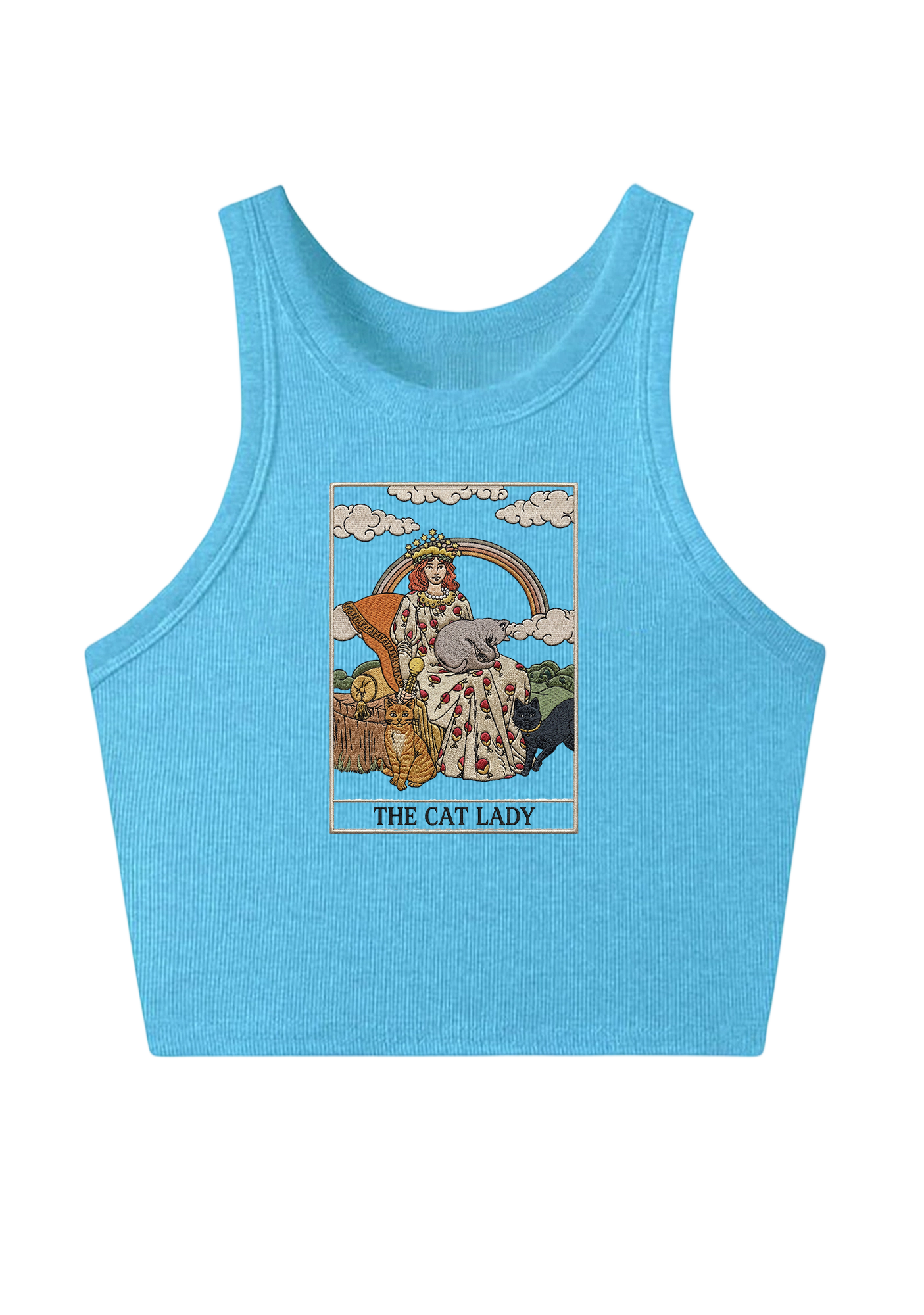 The Cat Lady Y2K Crop Tank Top