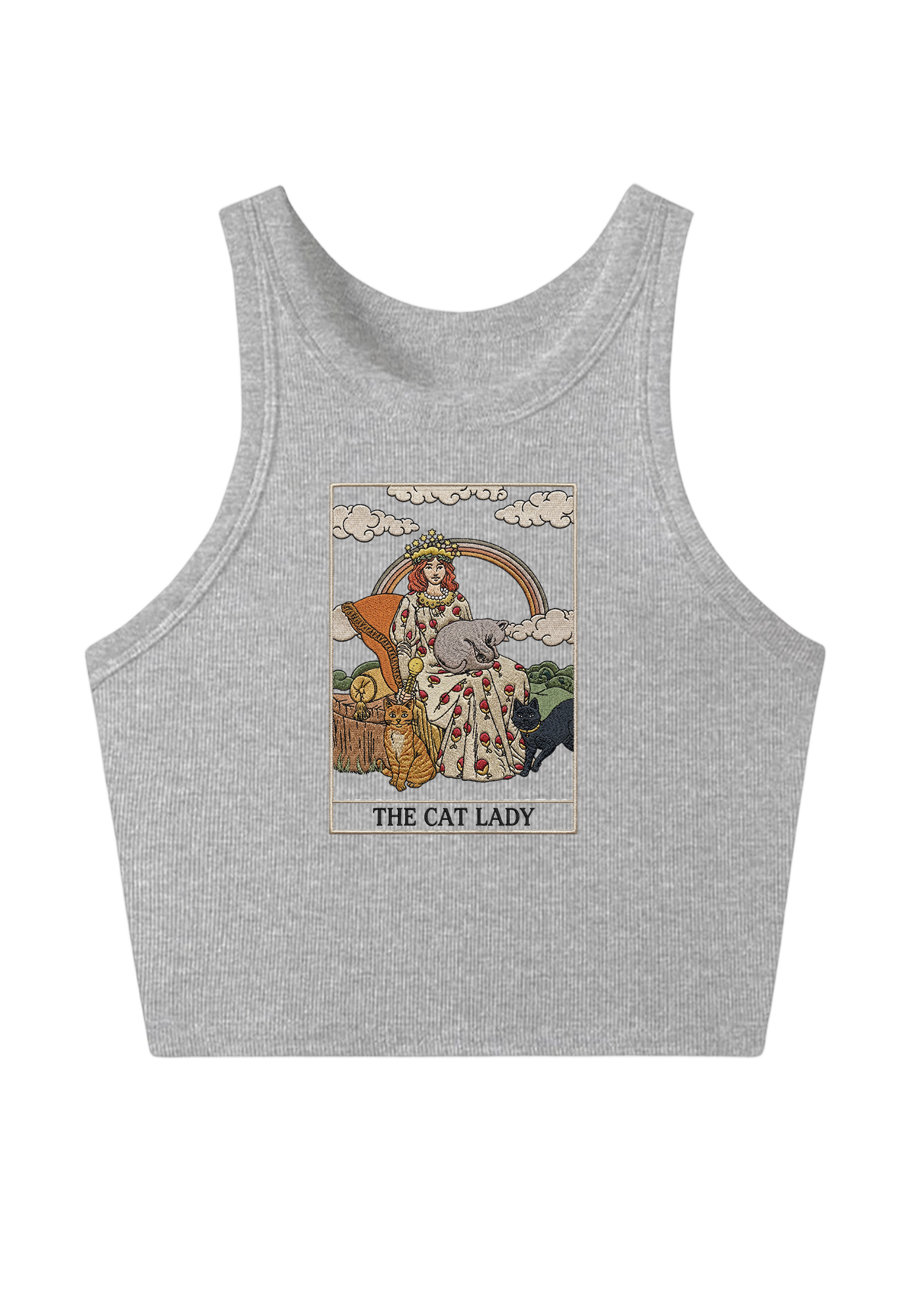 The Cat Lady Y2K Crop Tank Top