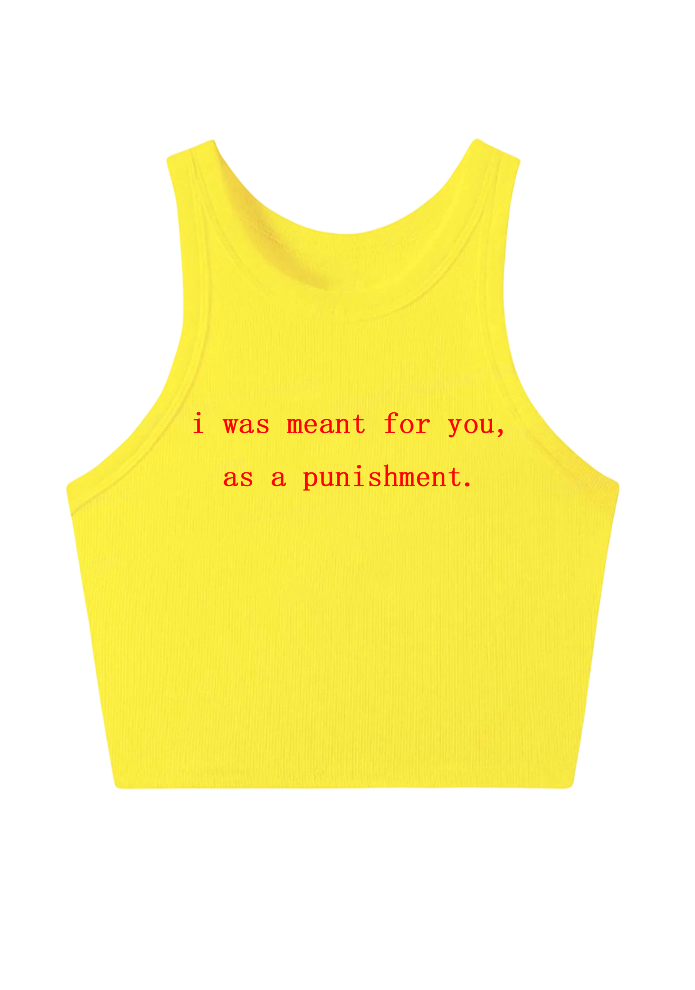 I Was Meant For You, As A Punishment Y2K Crop Tank Top