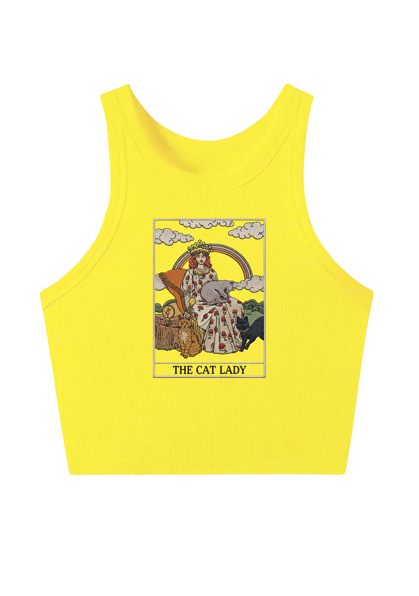The Cat Lady Y2K Crop Tank Top