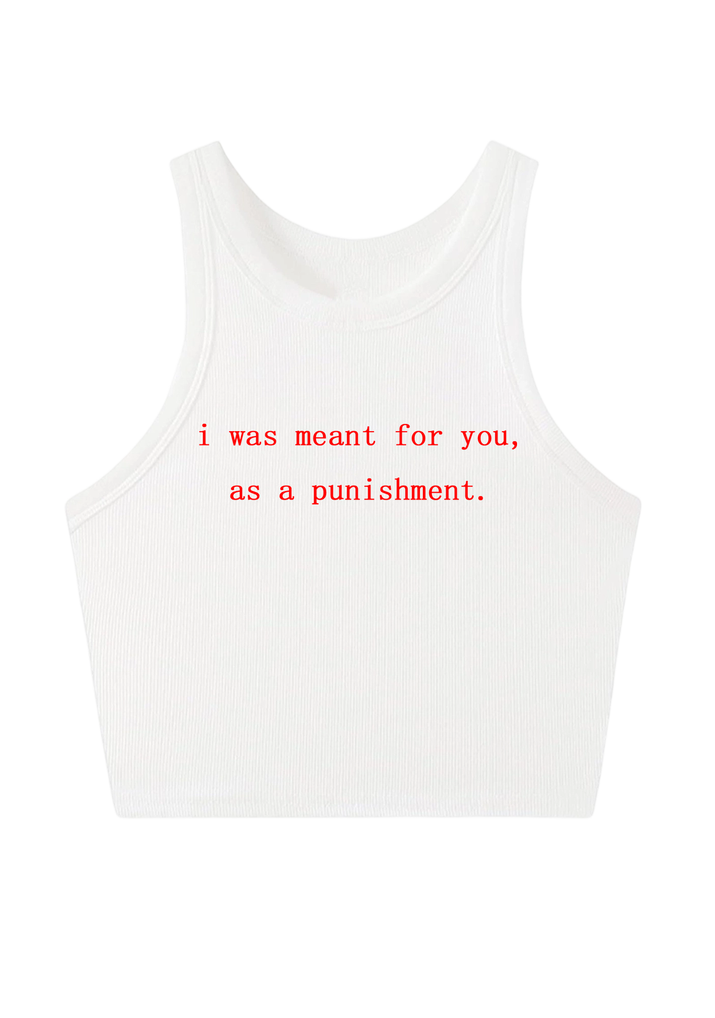 I Was Meant For You, As A Punishment Y2K Crop Tank Top