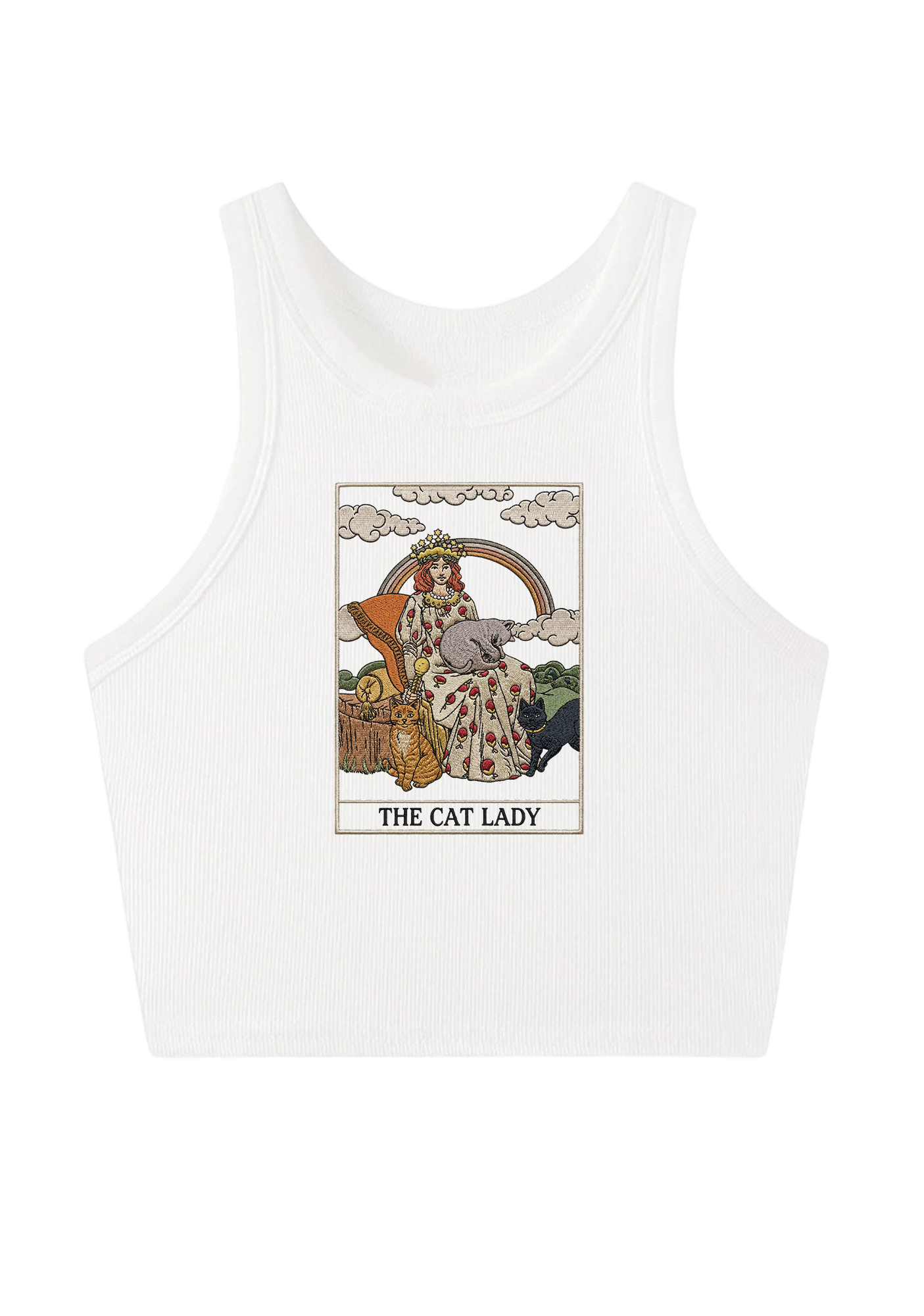 The Cat Lady Y2K Crop Tank Top