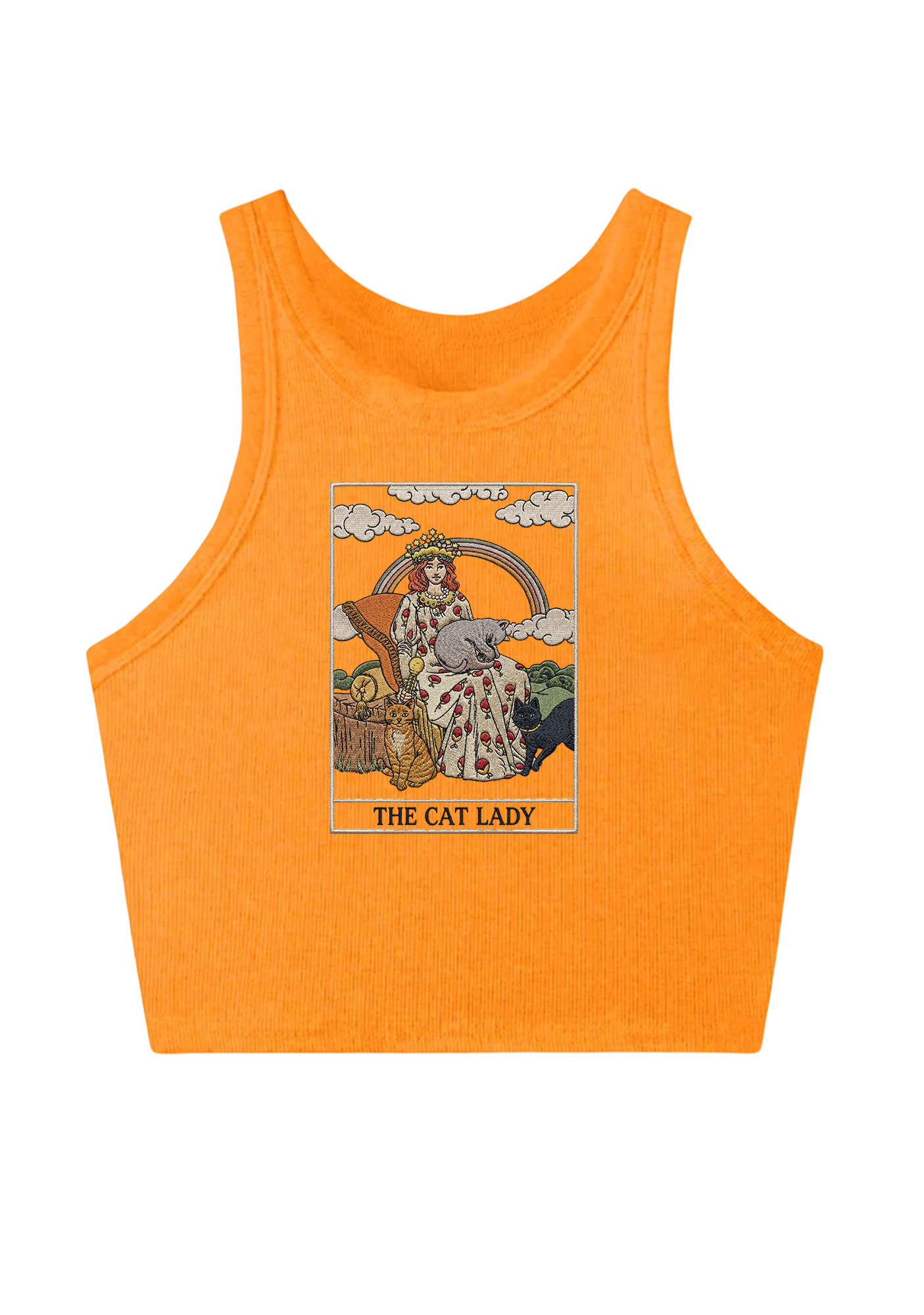 The Cat Lady Y2K Crop Tank Top