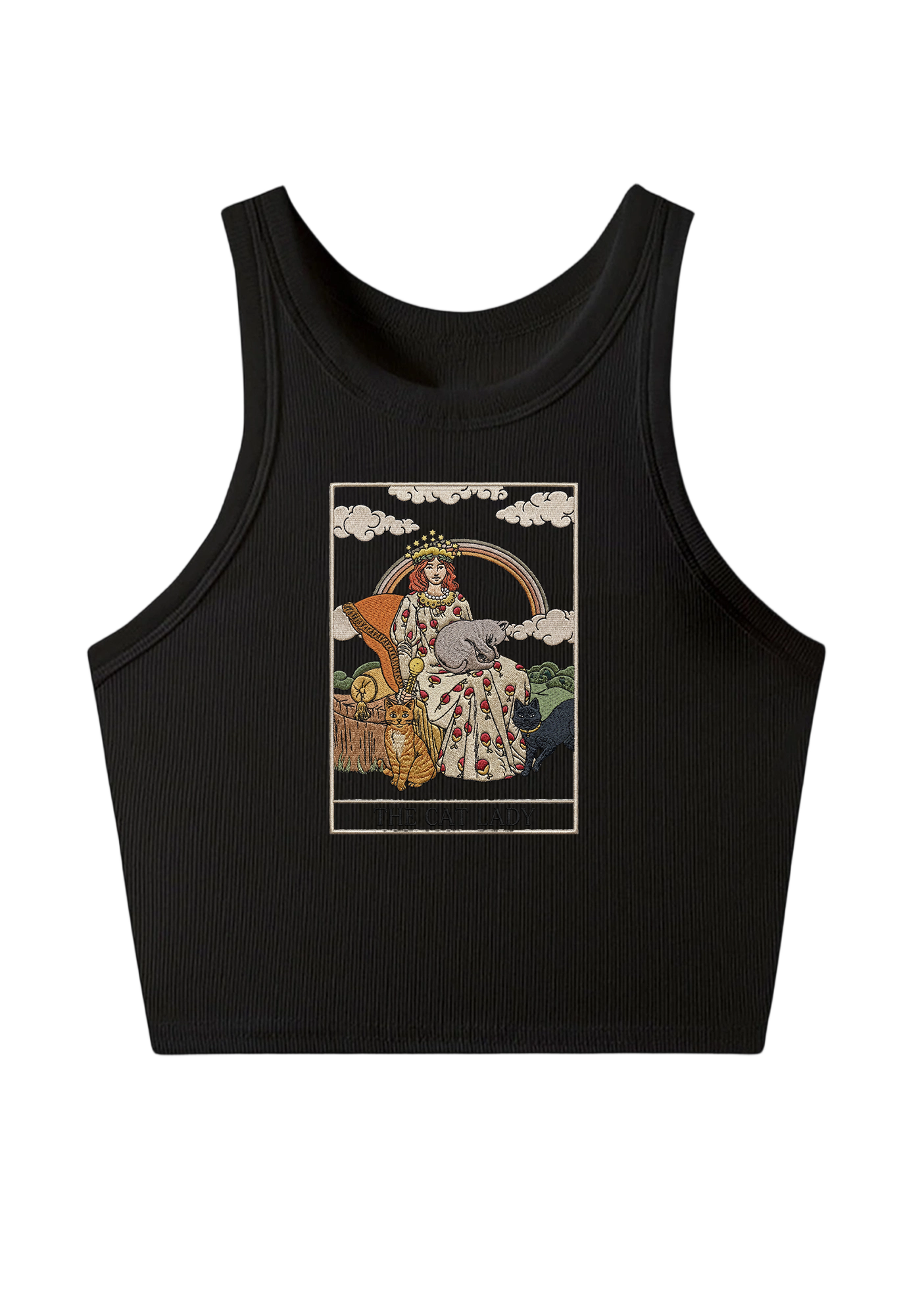 The Cat Lady Y2K Crop Tank Top