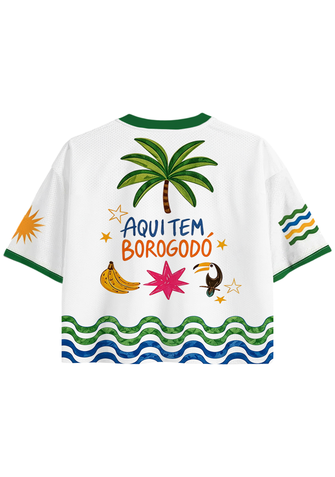 Tropical Brazil Vibes Cropped Jersey Shirt