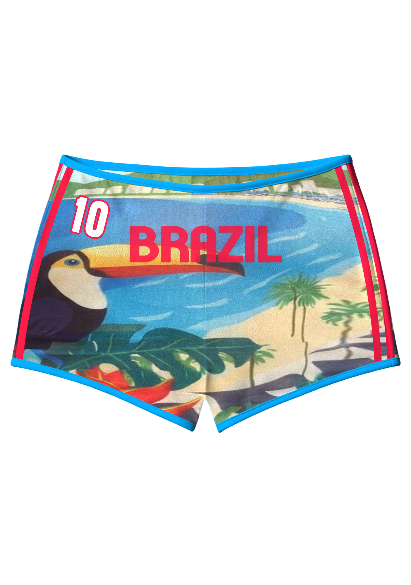 Colorful Toucan Brazil Vacation Booty Shorts
