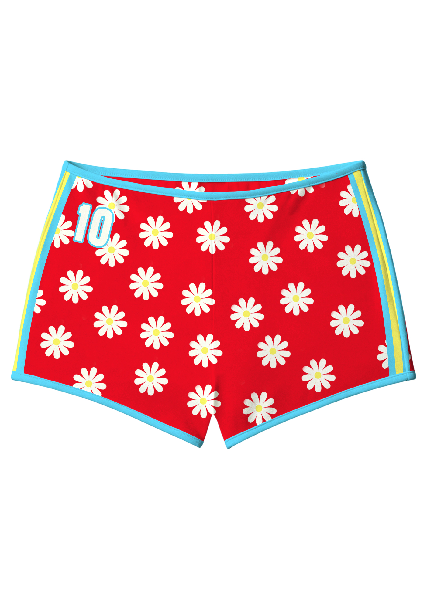 Striped Colombia Flag Daisy Booty Shorts