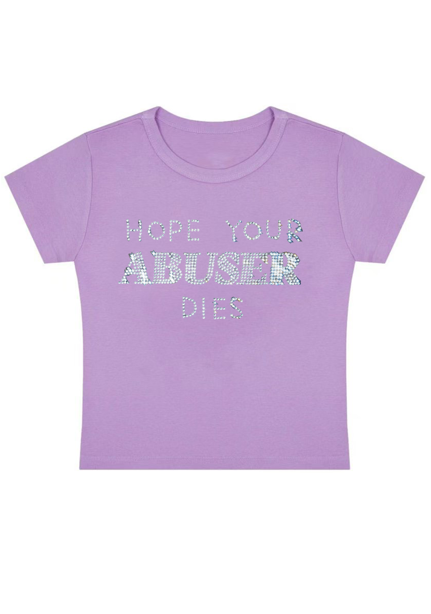 Hope Your Abuser Dies Y2K Baby Tee