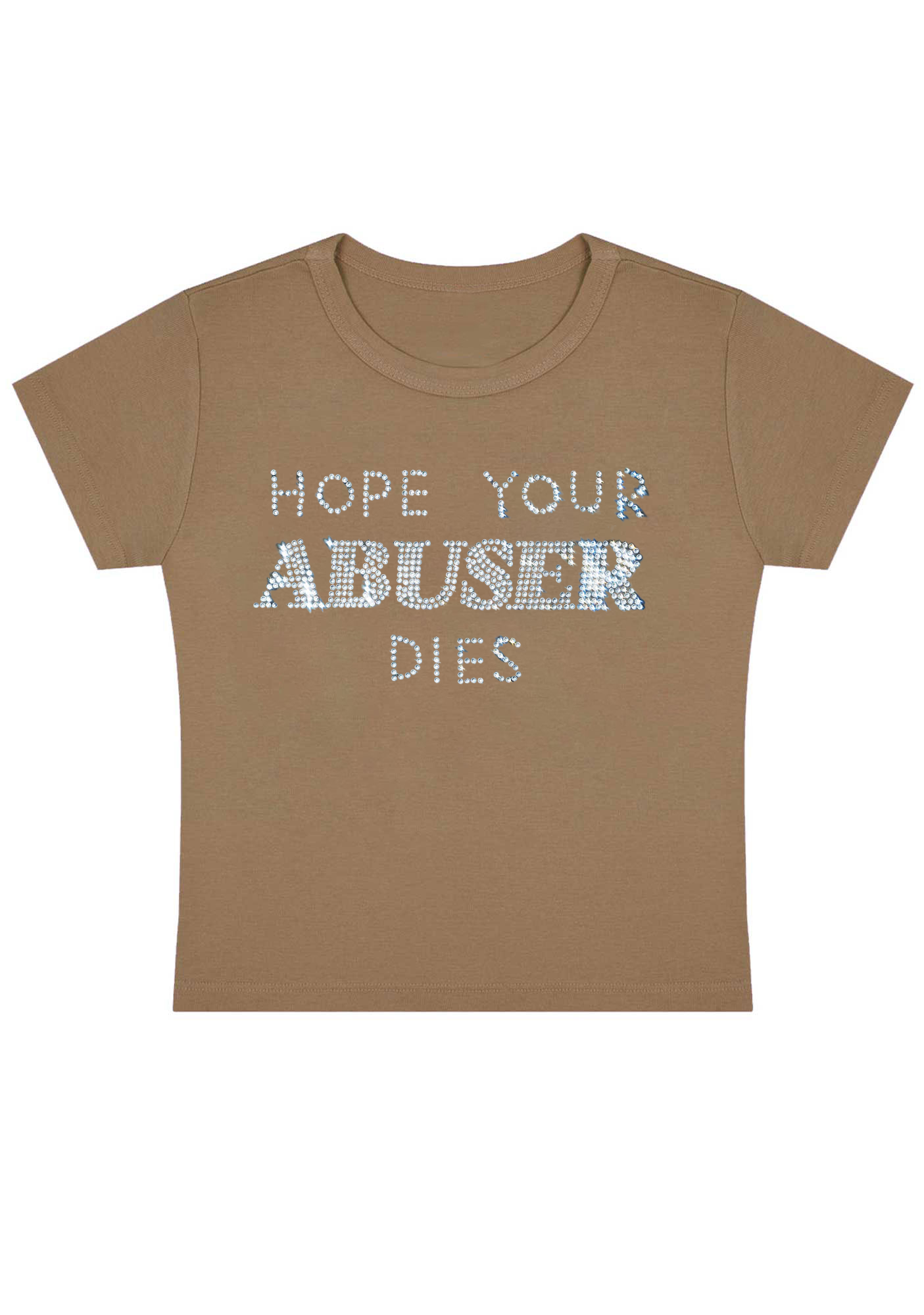 Hope Your Abuser Dies Y2K Baby Tee