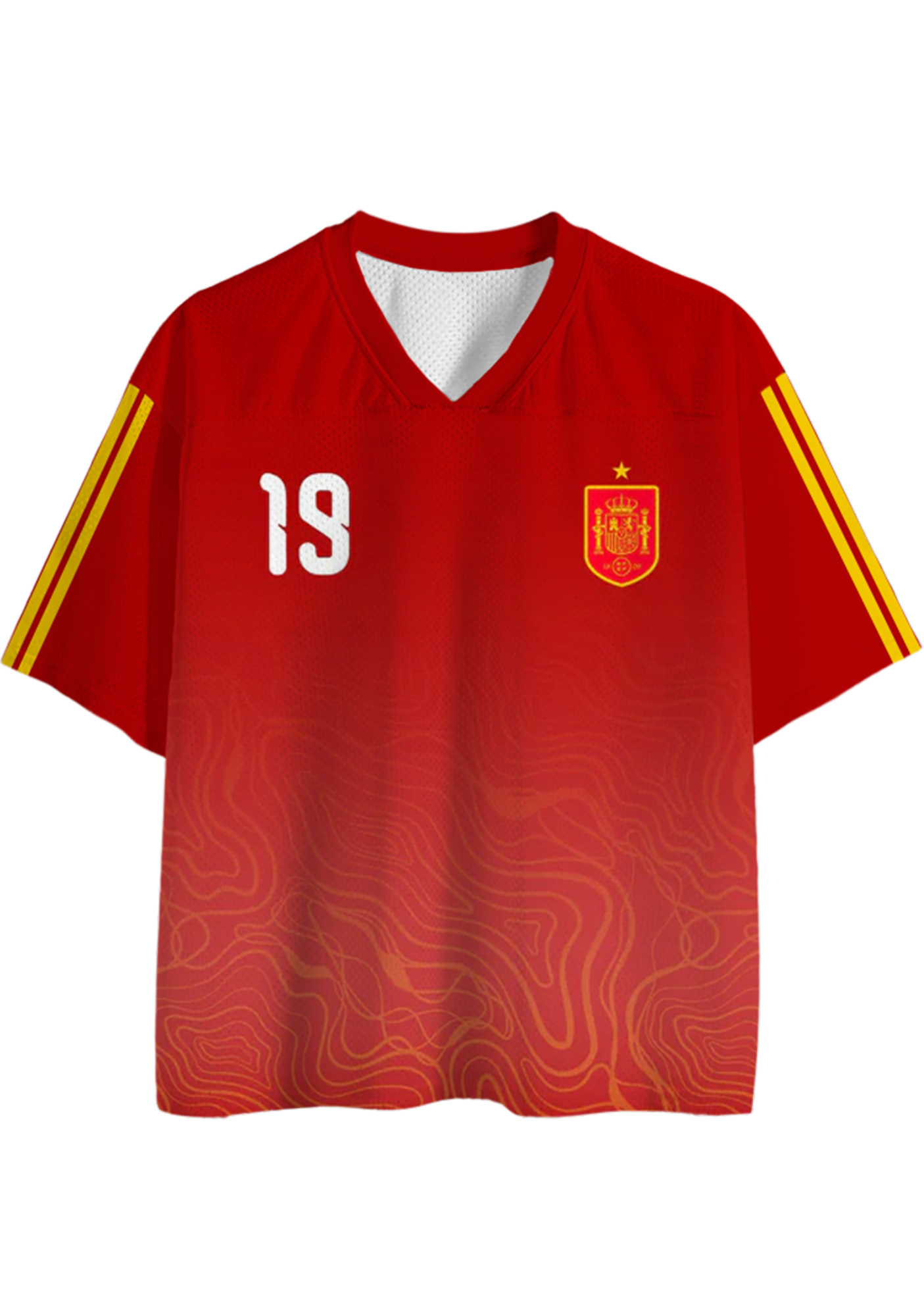 Vamos Spain! Gradient #19 Mesh Jersey Shirts