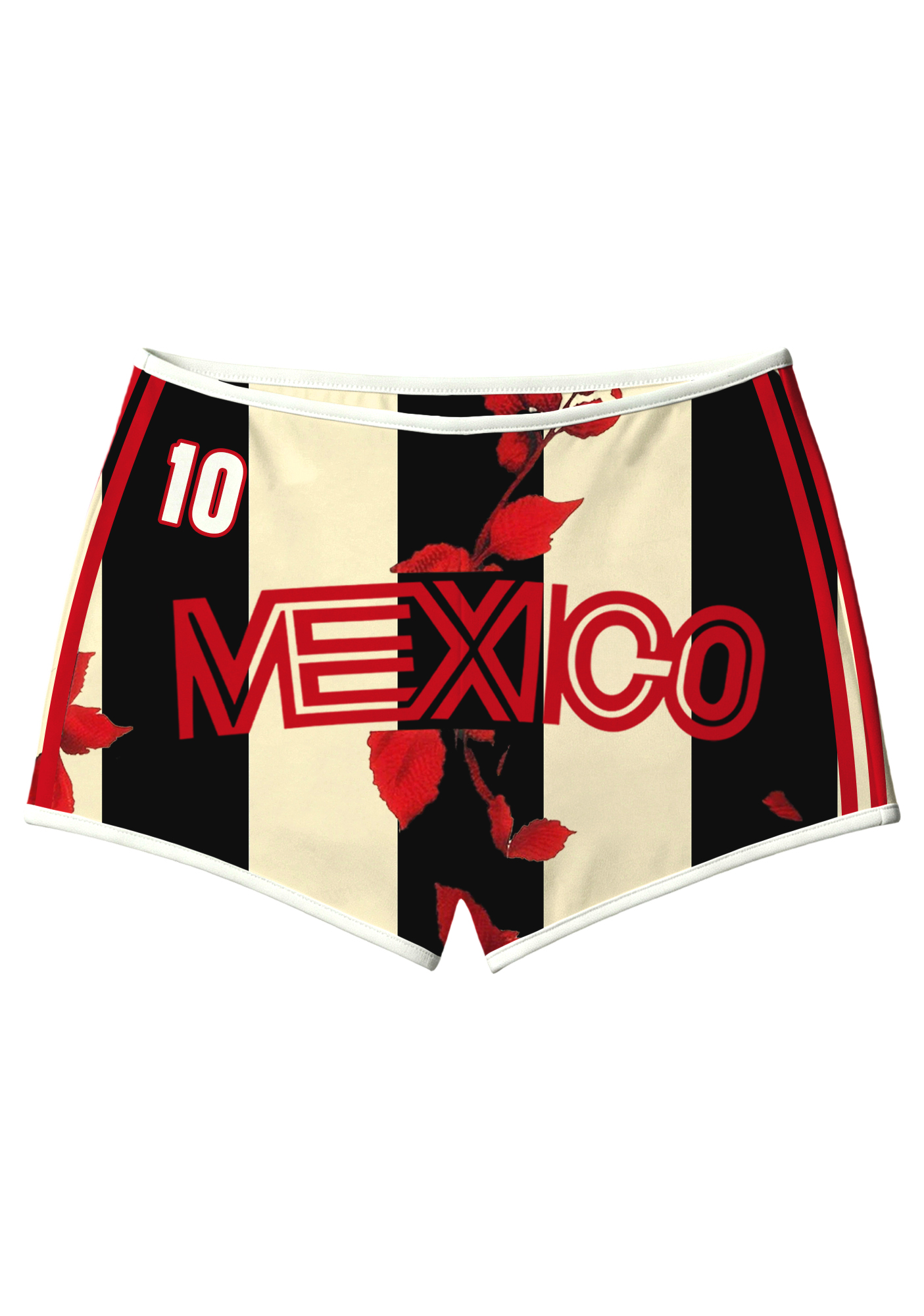 Vintage Gothic Rose Mexico Booty Shorts