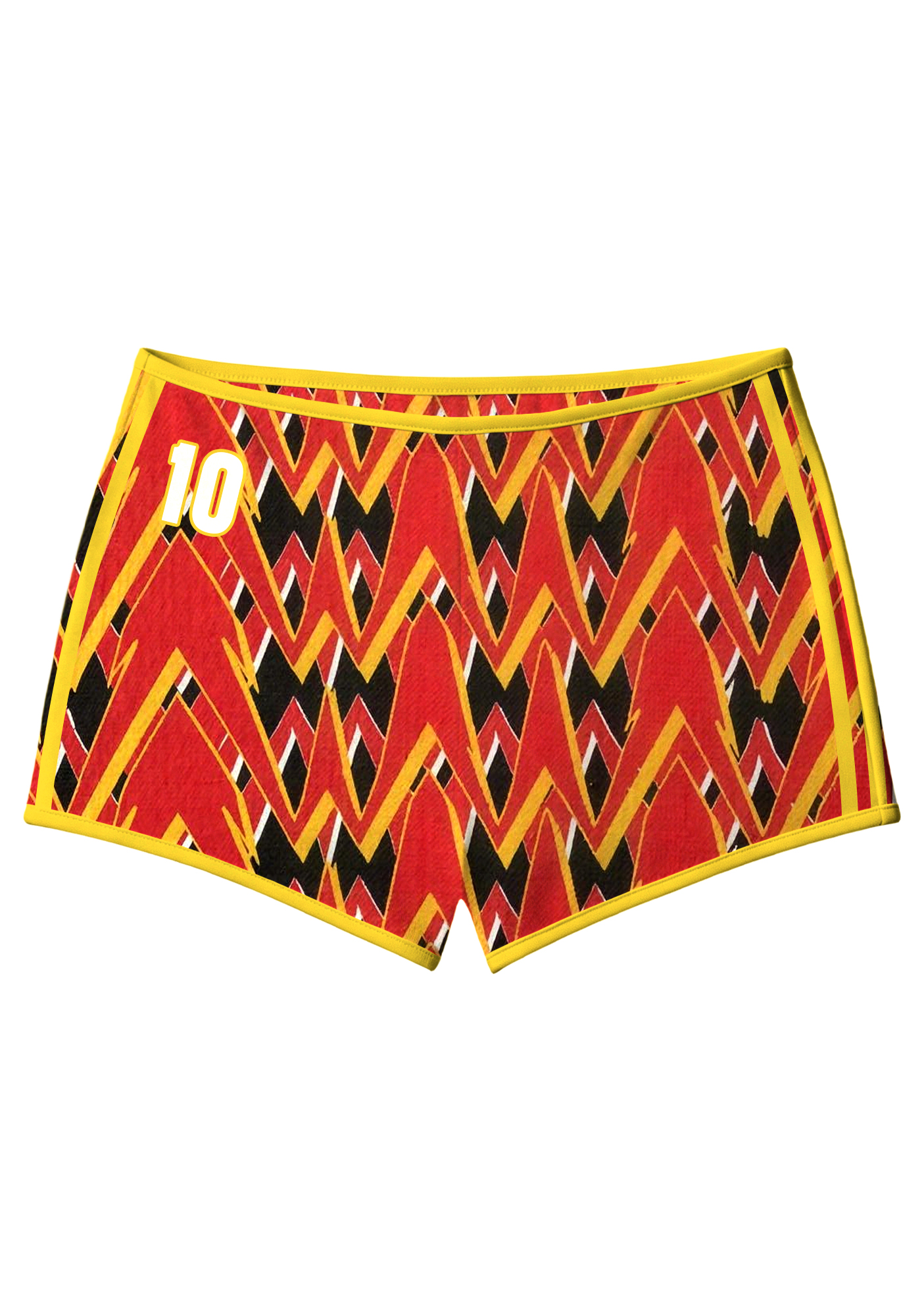 Vintage Abstract Geometric Belgium Booty Shorts