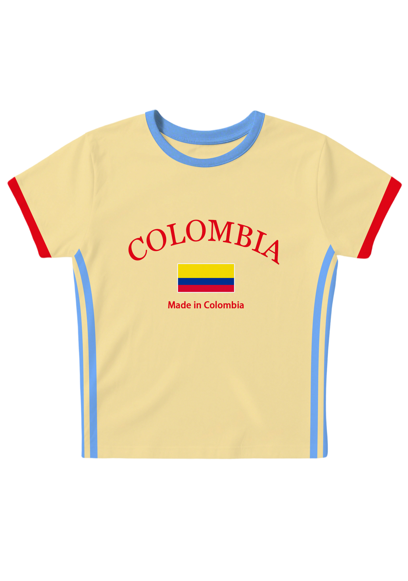Classic Vintage Colombia National Team Y2K Baby Tee