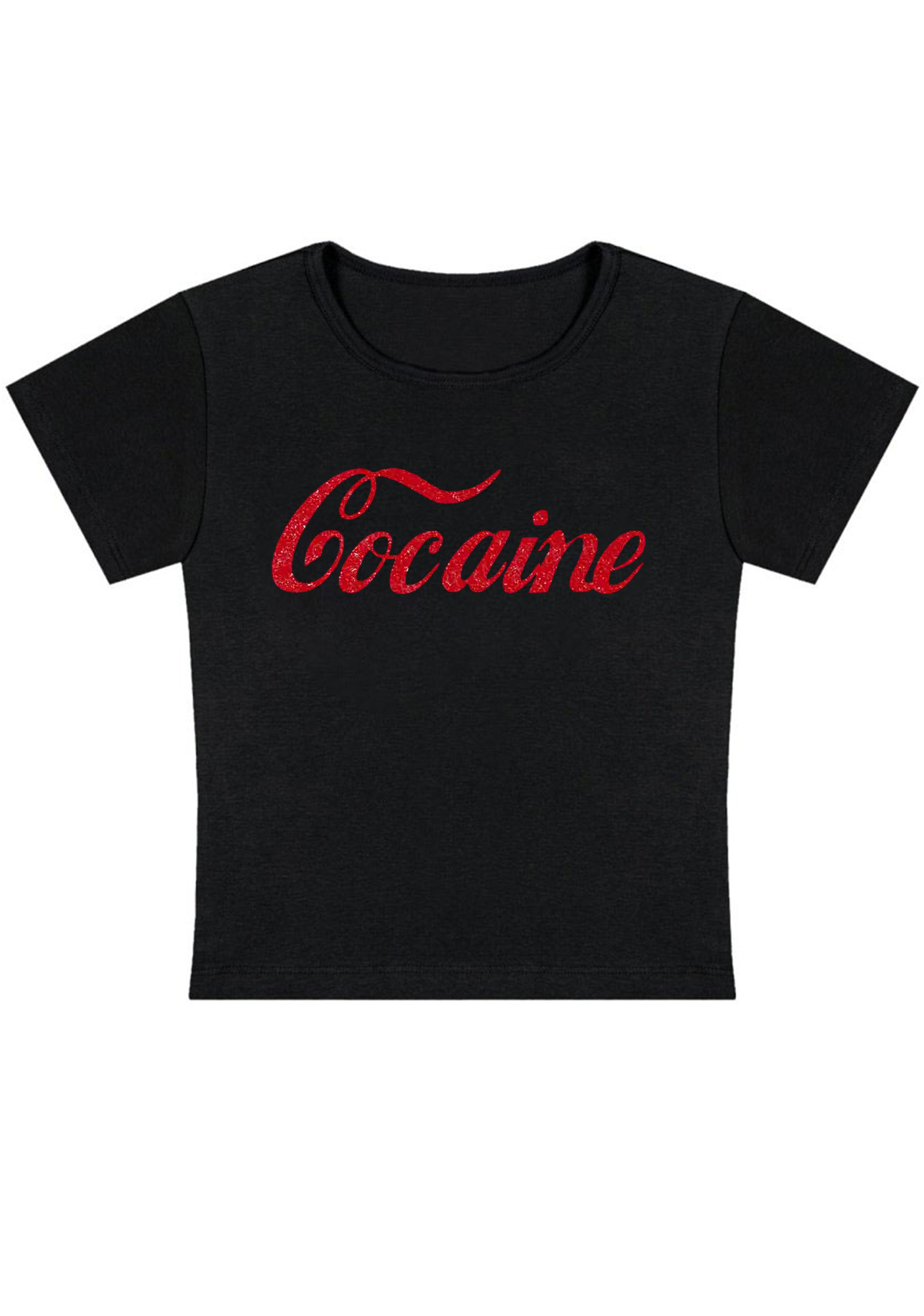 Cocaine Y2K Baby Tee