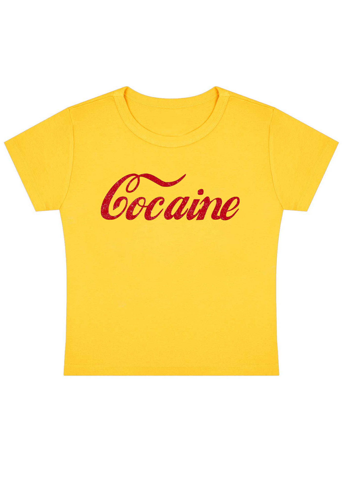 Cocaine Y2K Baby Tee