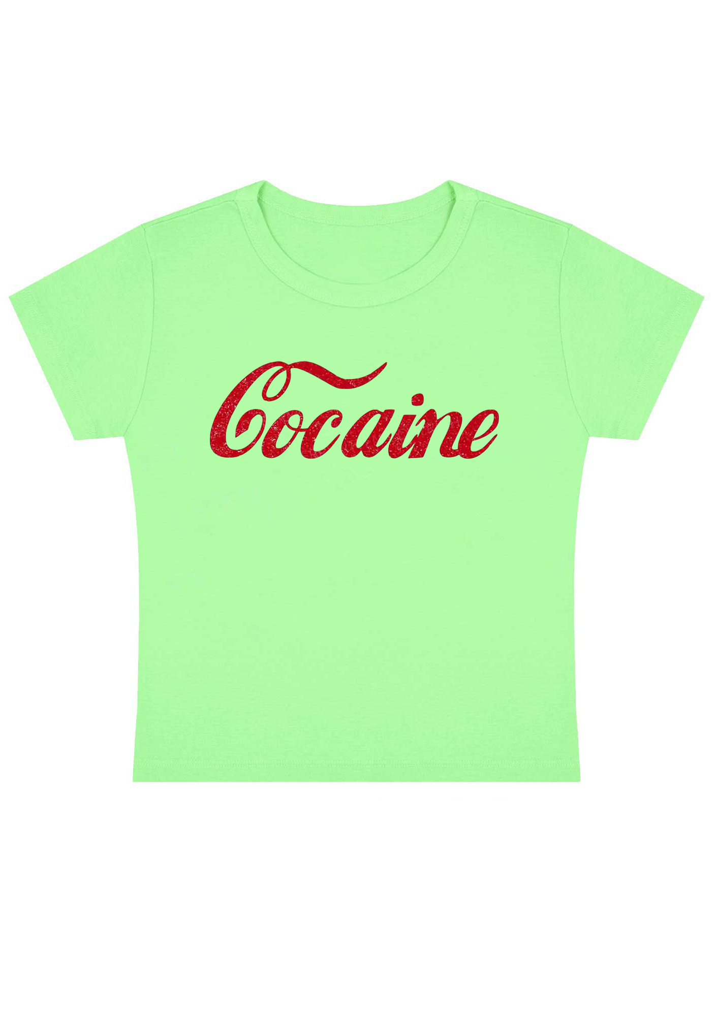 Cocaine Y2K Baby Tee