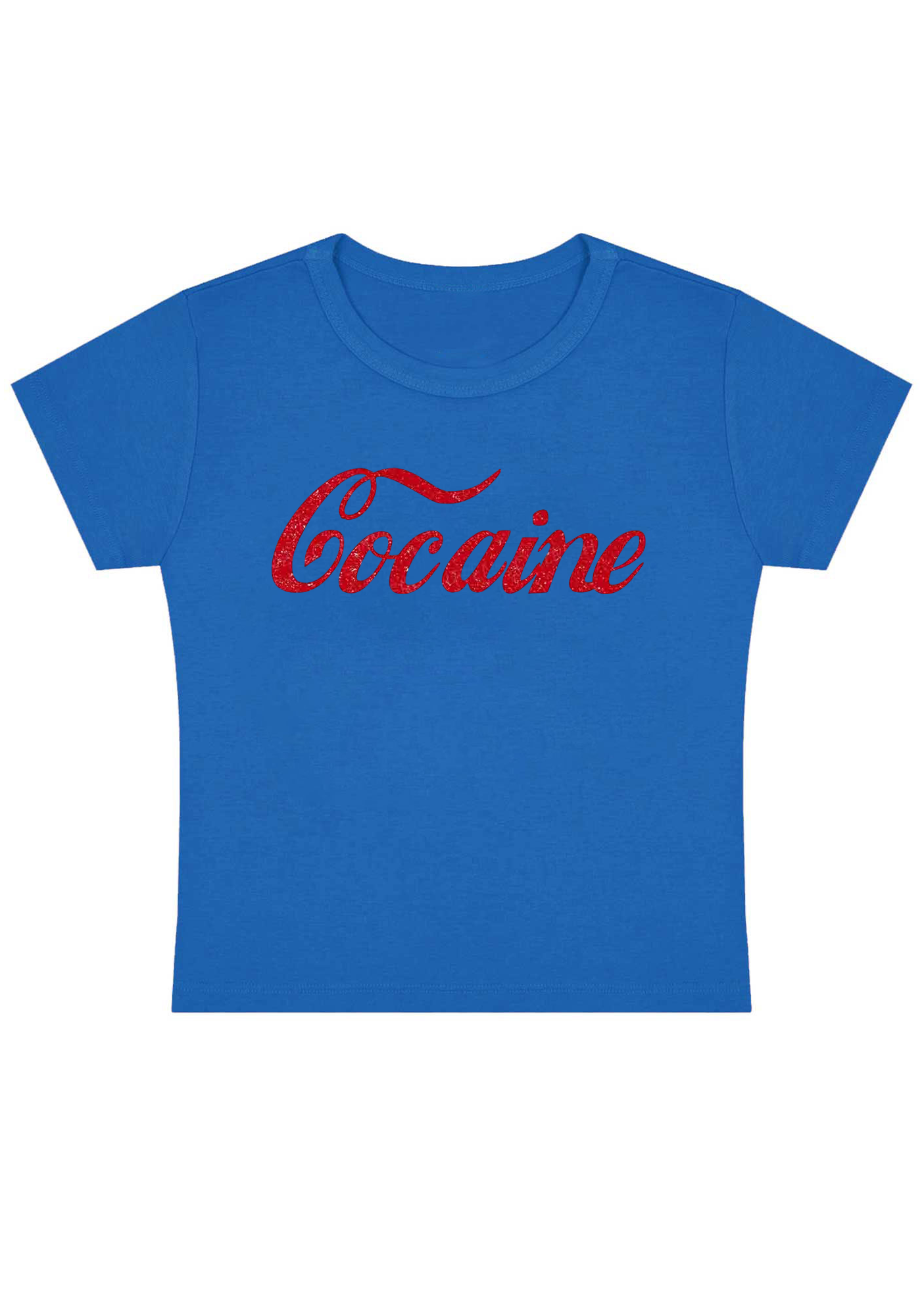 Cocaine Y2K Baby Tee
