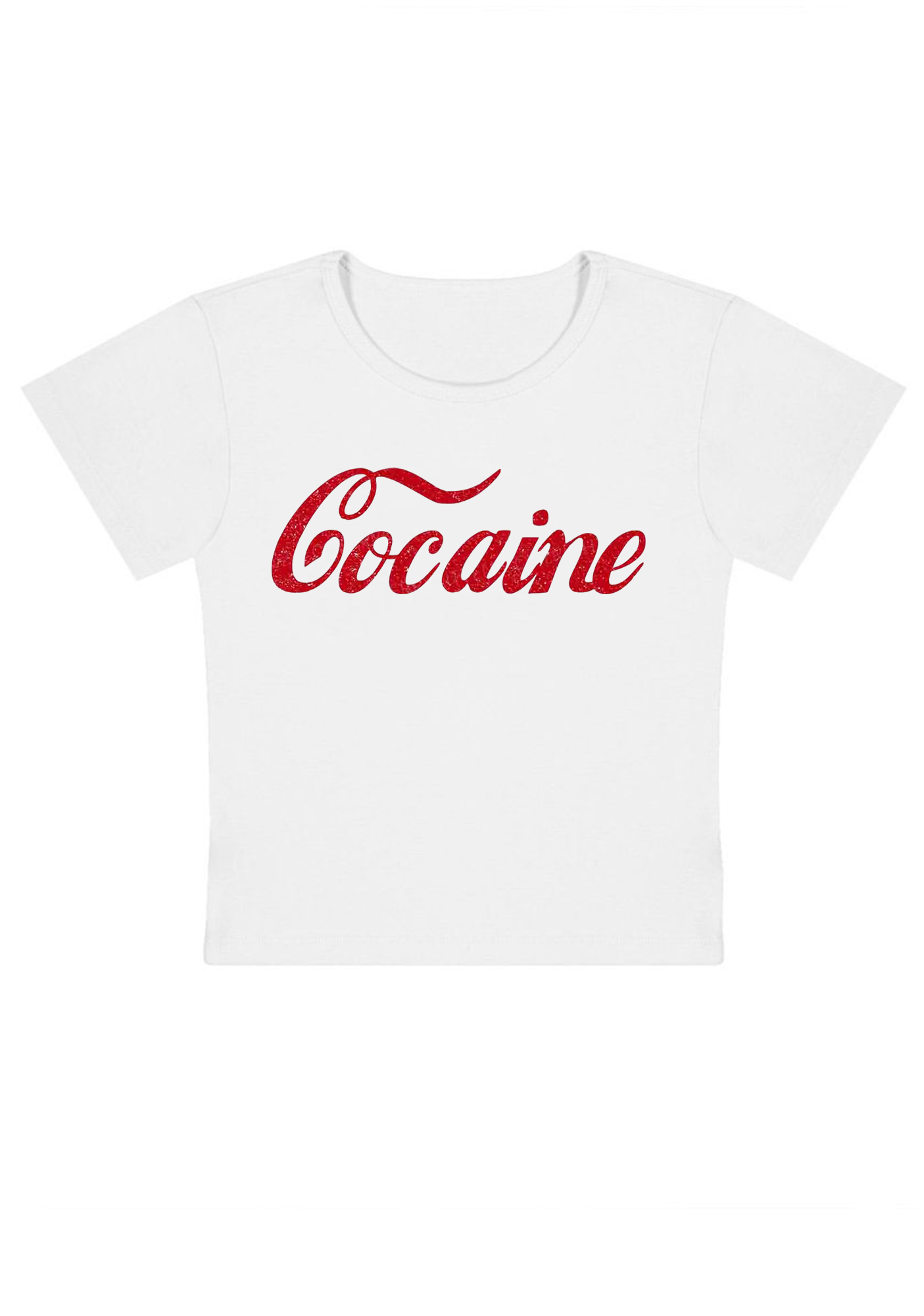 Cocaine Y2K Baby Tee